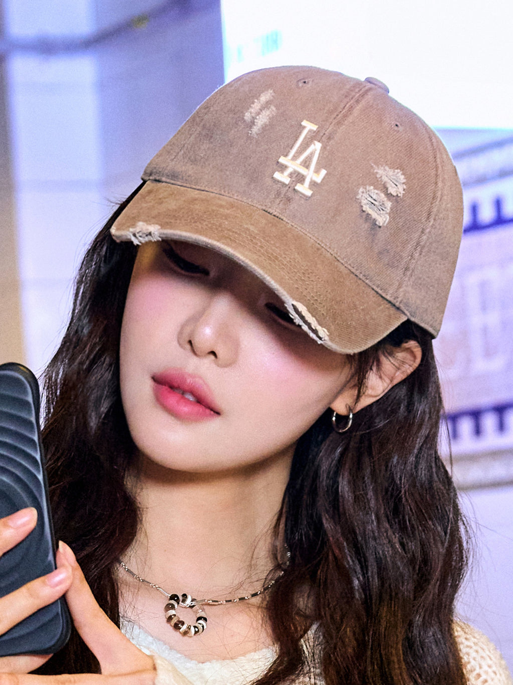 MLB Korea - MLB Damage Washing Unstructured Ball Cap LA Dodgers (Brown) product image 4 | TRAB K-Fashion Australia