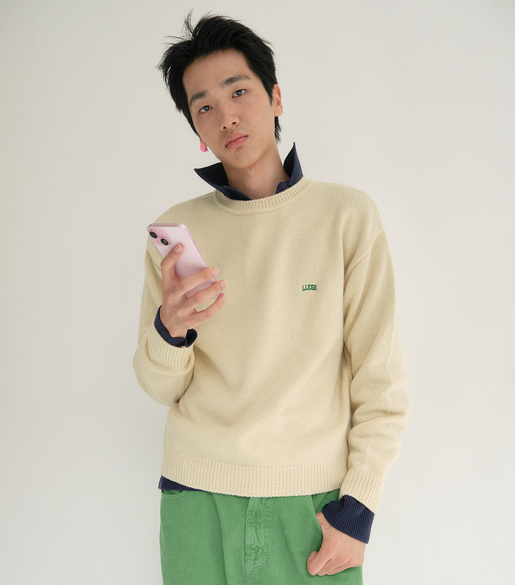 Llege - Classic Logo Sweater (Lemon) product image 6 | TRAB K-Fashion Australia