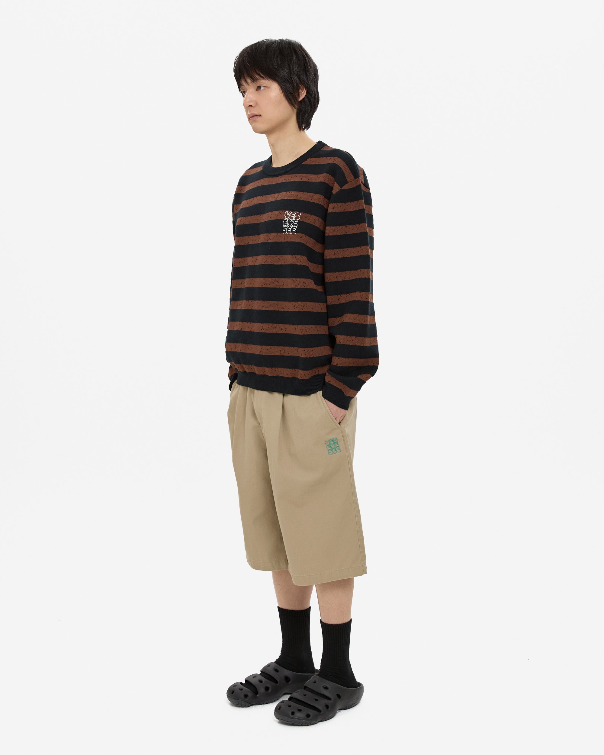 yeseyesee - C Logo Wide Shorts (Beige) product image 7 | TRAB K-Fashion Australia