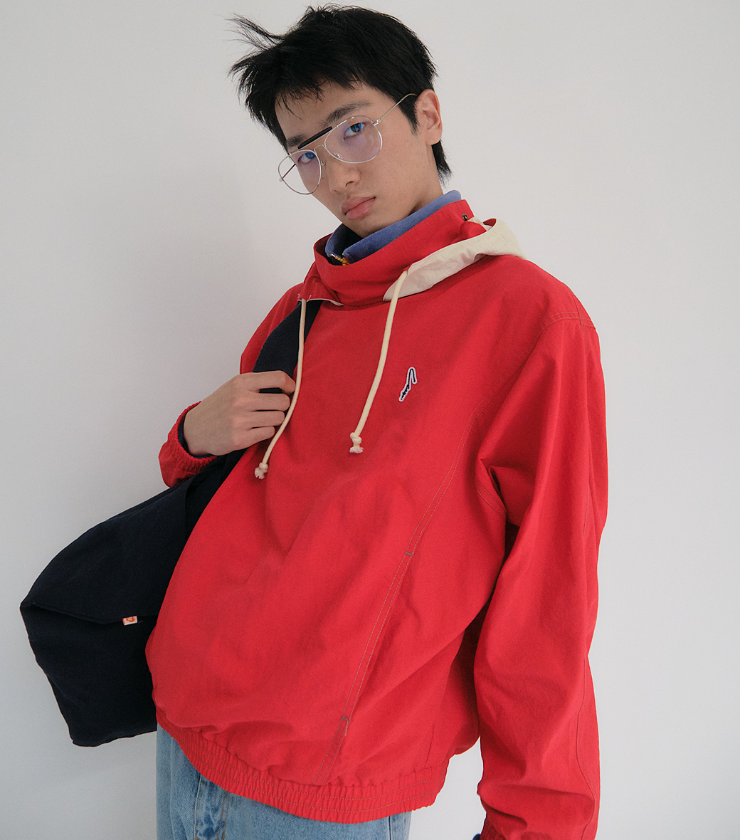 Llege - Color Block Hoody Pullover (Red) product image 7 | TRAB K-Fashion Australia