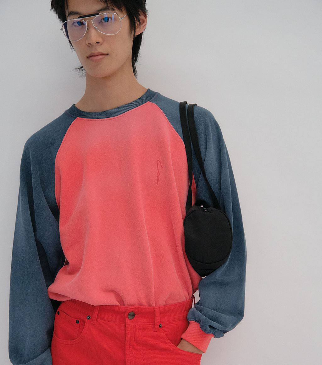 Llege - Contrast Raglan Vintage Sweatshirt (Red) product image 6 | TRAB K-Fashion Australia