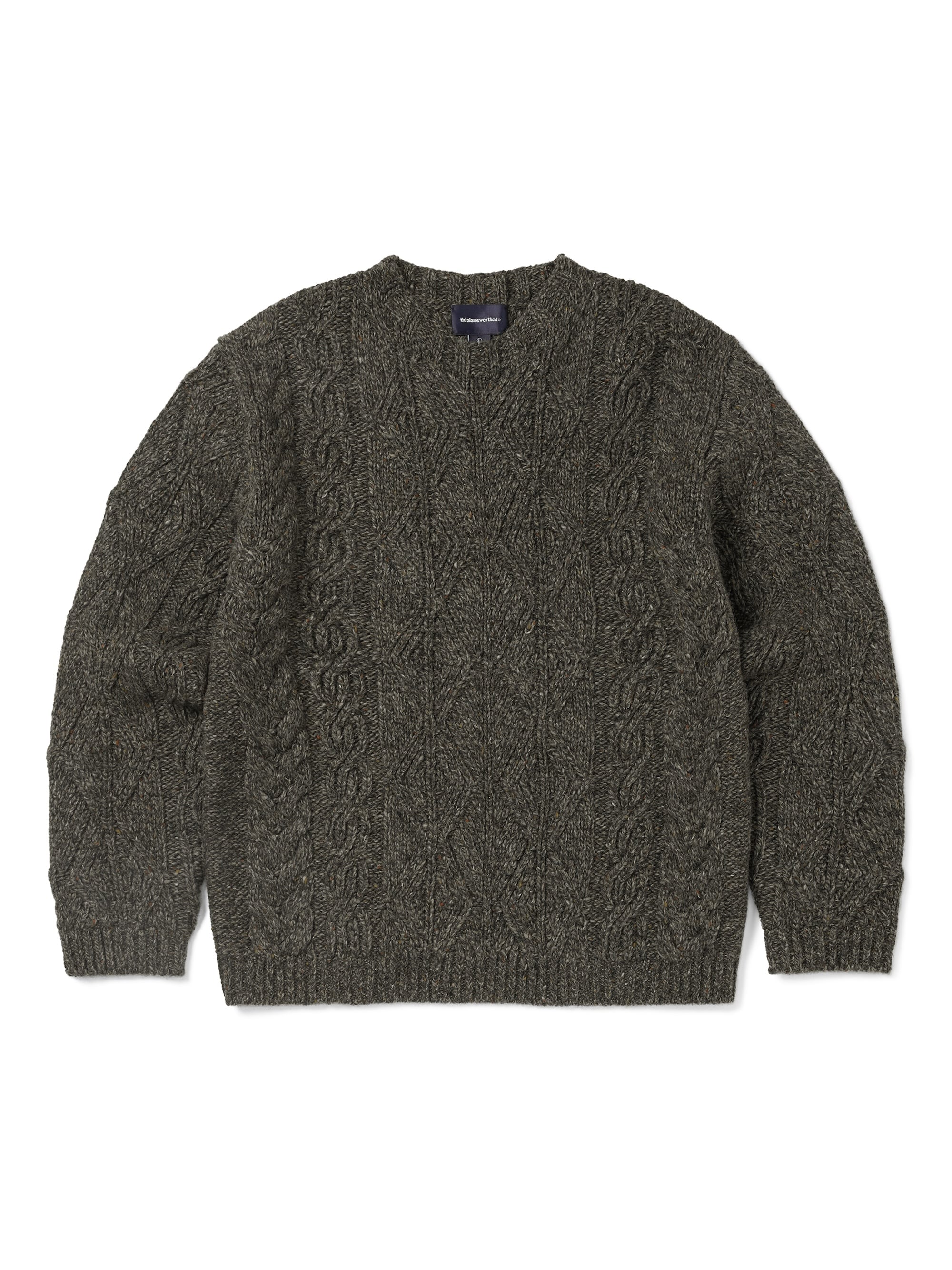 thisisneverthat - Cable Knit Sweater (Brown) product image 1 | TRAB K-Fashion Australia