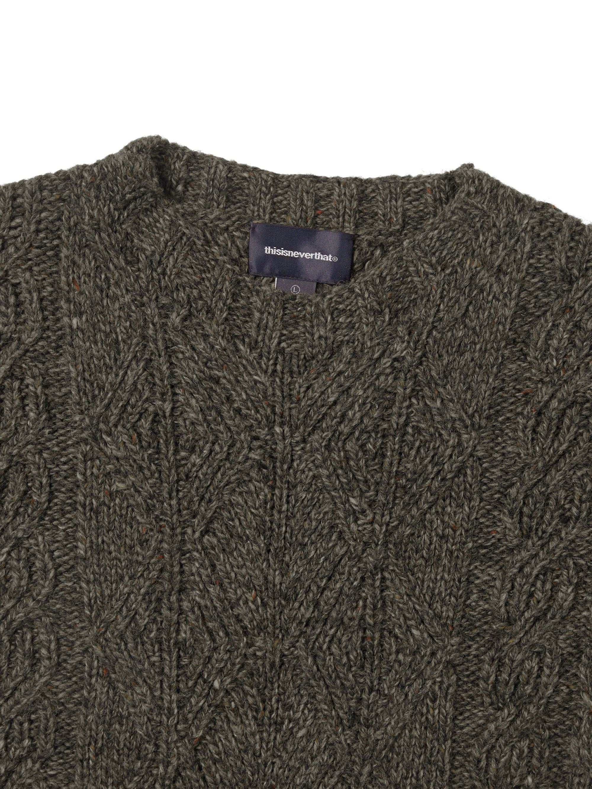 thisisneverthat - Cable Knit Sweater (Brown) product image 2 | TRAB K-Fashion Australia