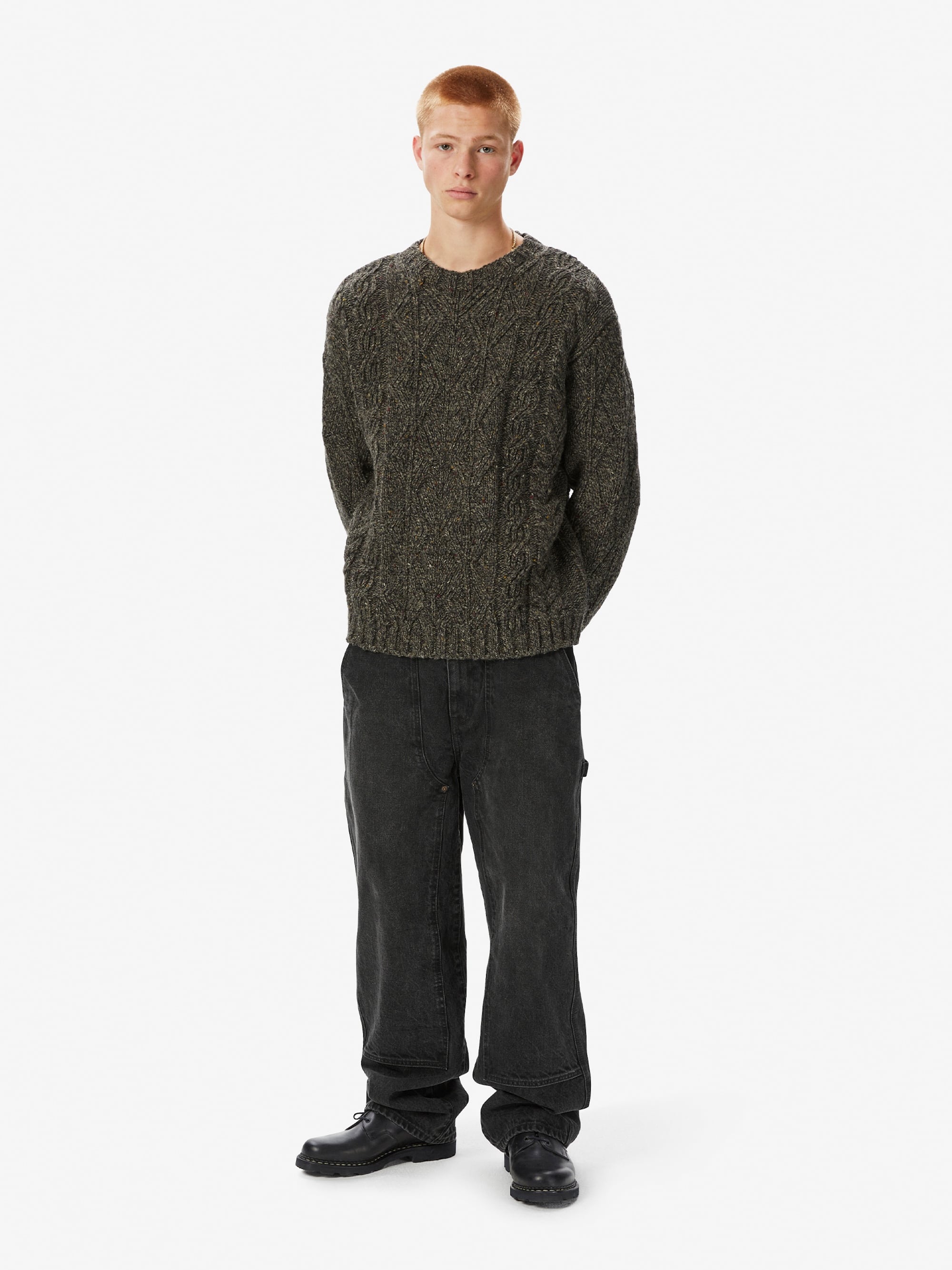 thisisneverthat - Cable Knit Sweater (Brown) product image 5 | TRAB K-Fashion Australia