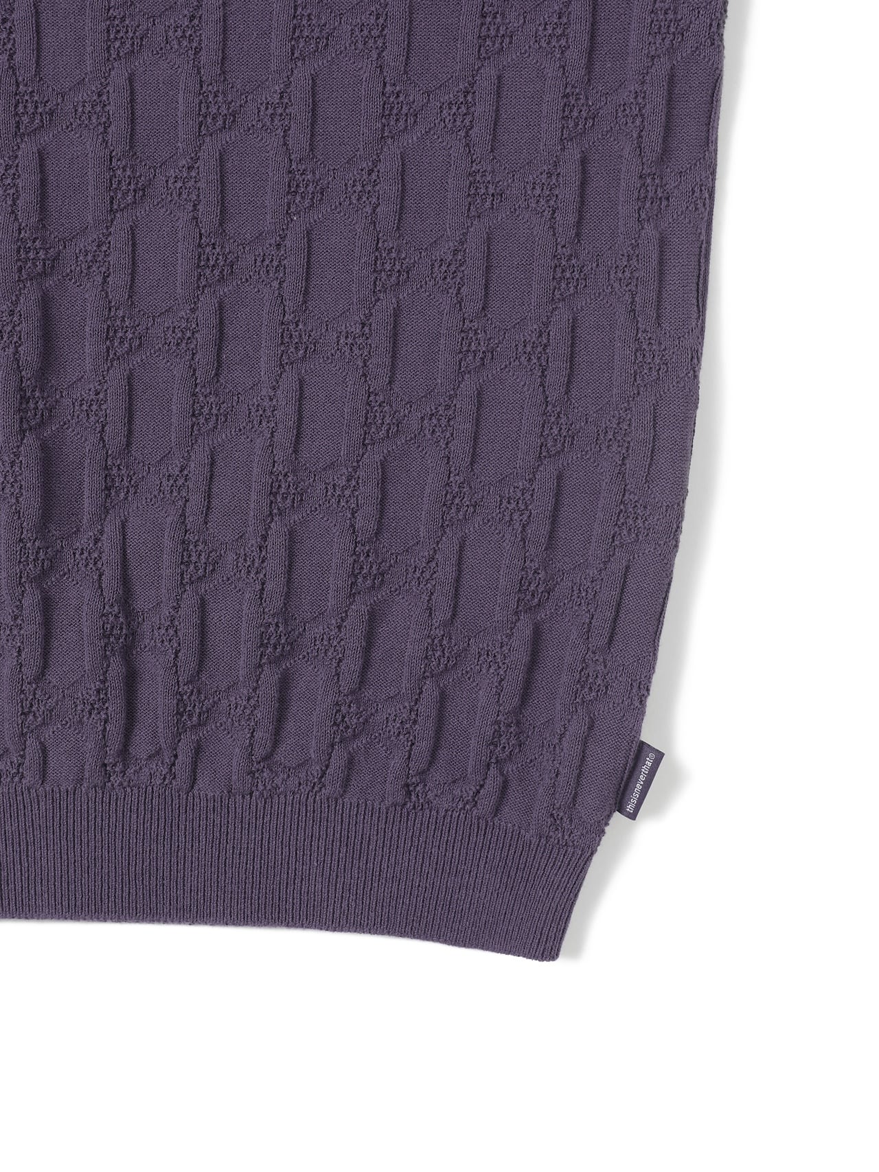 thisisneverthat - Cable Knit Zip Polo (Violet) product image 3 | TRAB K-Fashion Australia