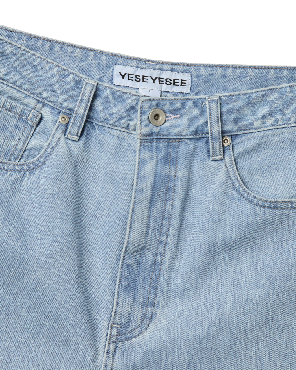 yeseyesee - Calf Cut Jort (Light Indigo) product image 3 | TRAB K-Fashion Australia