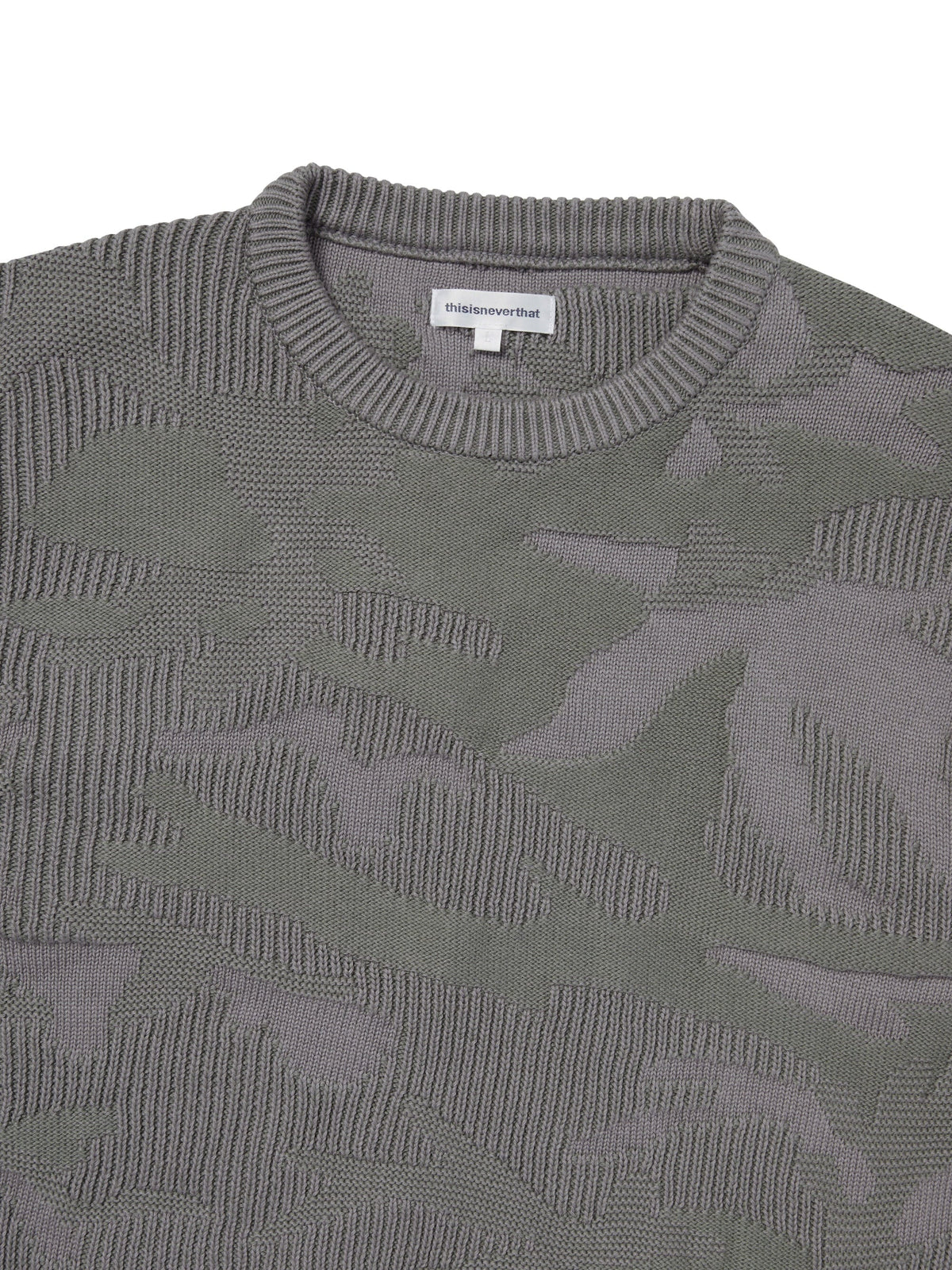 thisisneverthat - Camouflage Jacquard Knit Crew (Faded Purple) product image 2 | TRAB K-Fashion Australia