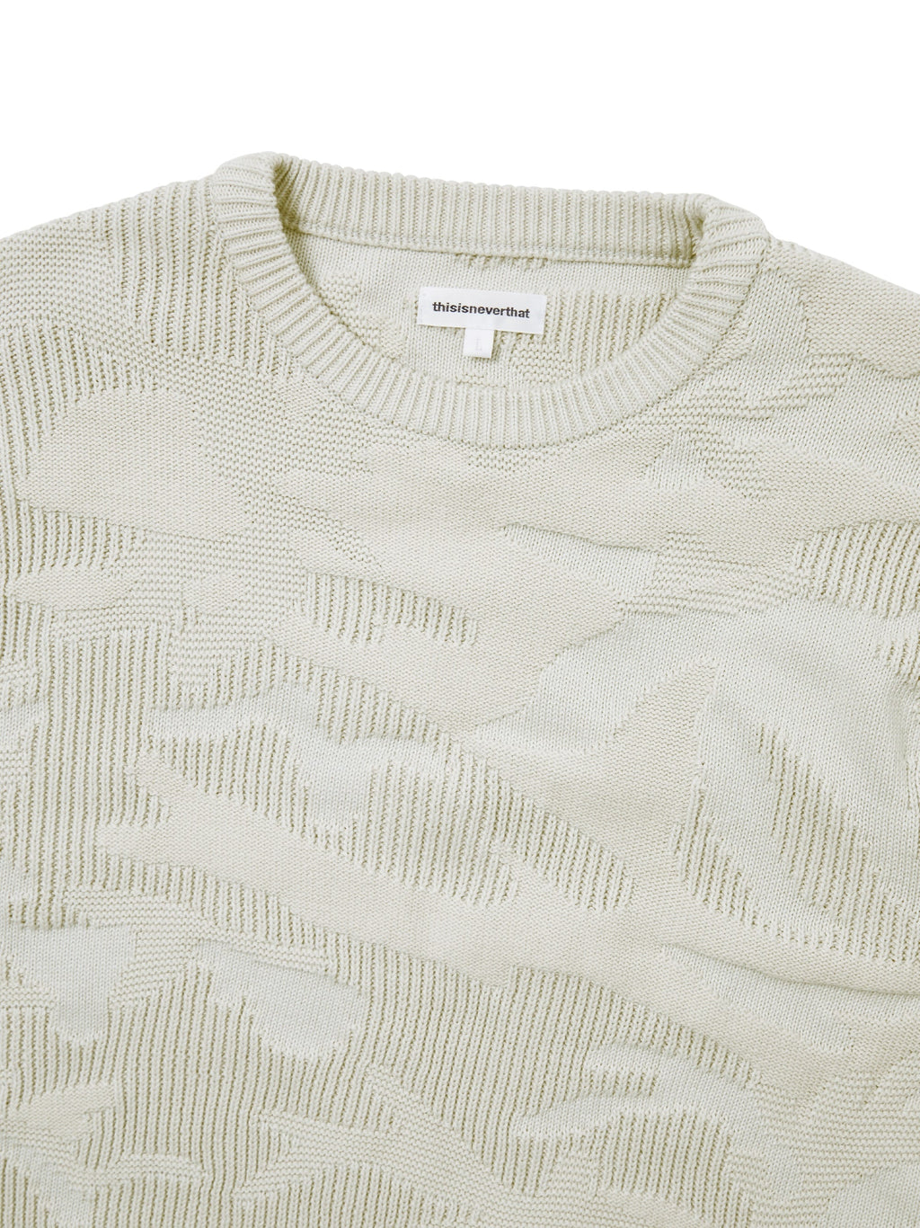 thisisneverthat - Camouflage Jacquard Knit Crew (Natural) product image 2 | TRAB K-Fashion Australia