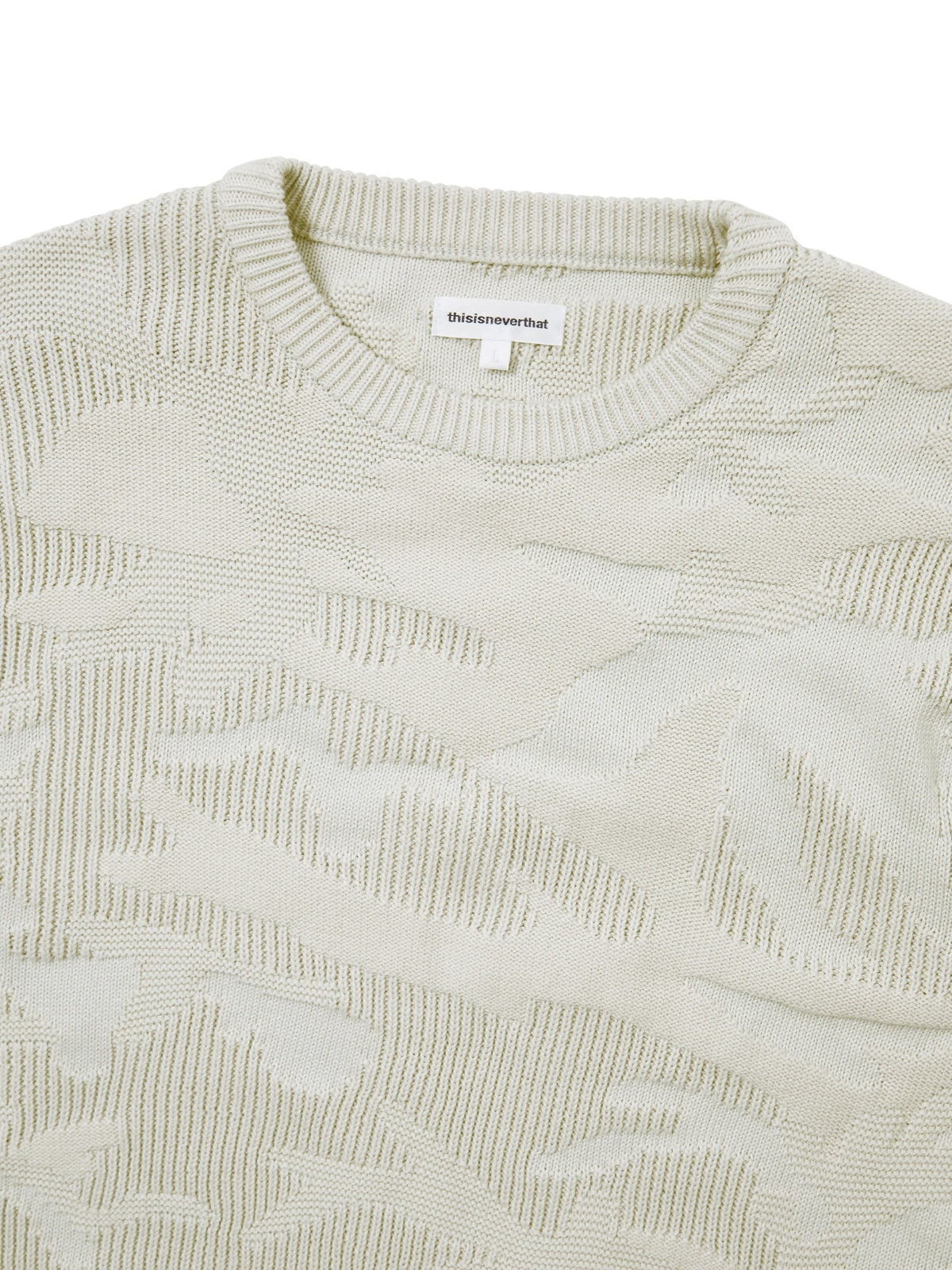 thisisneverthat - Camouflage Jacquard Knit Crew (Natural) product image 2 | TRAB K-Fashion Australia