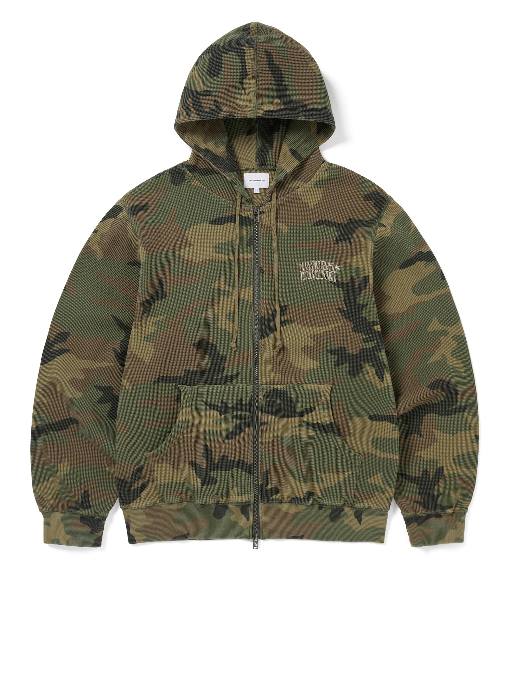 thisisneverthat - Camouflage Thermal Zip Up Hoodie (Camo) product image 1 | TRAB K-Fashion Australia