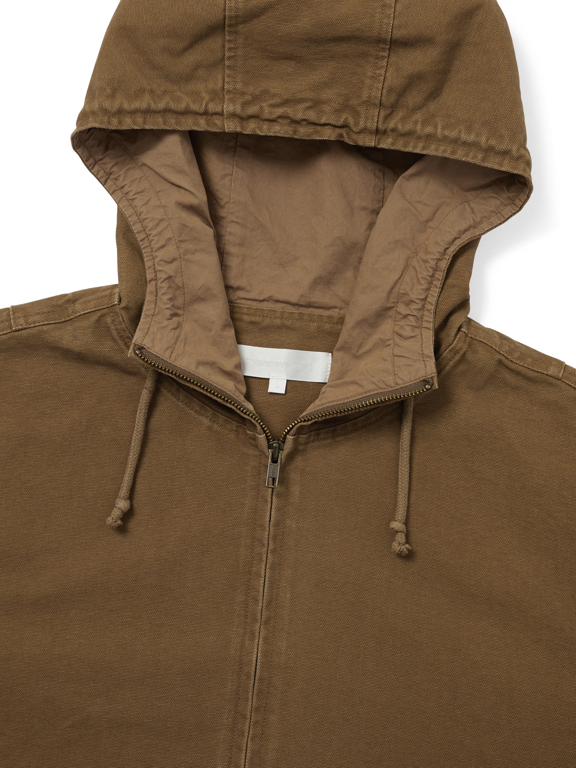thisisneverthat - Canvas Hooded Jacket (Light Brown) product image 2 | TRAB K-Fashion Australia