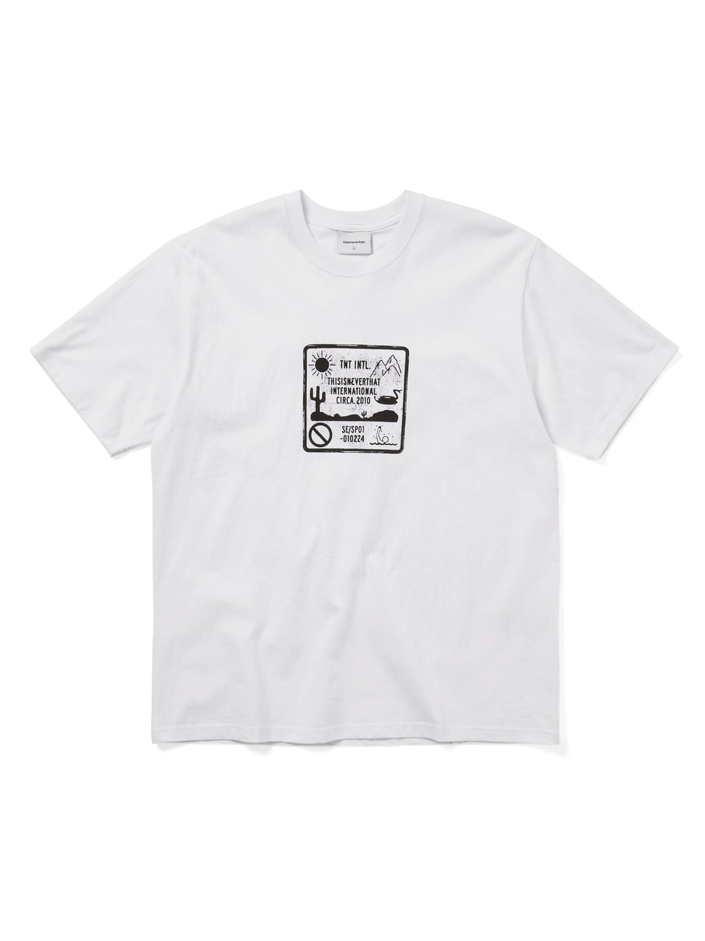 thisisneverthat - Caution Sign Tee (White) product image 1 | TRAB K-Fashion Australia