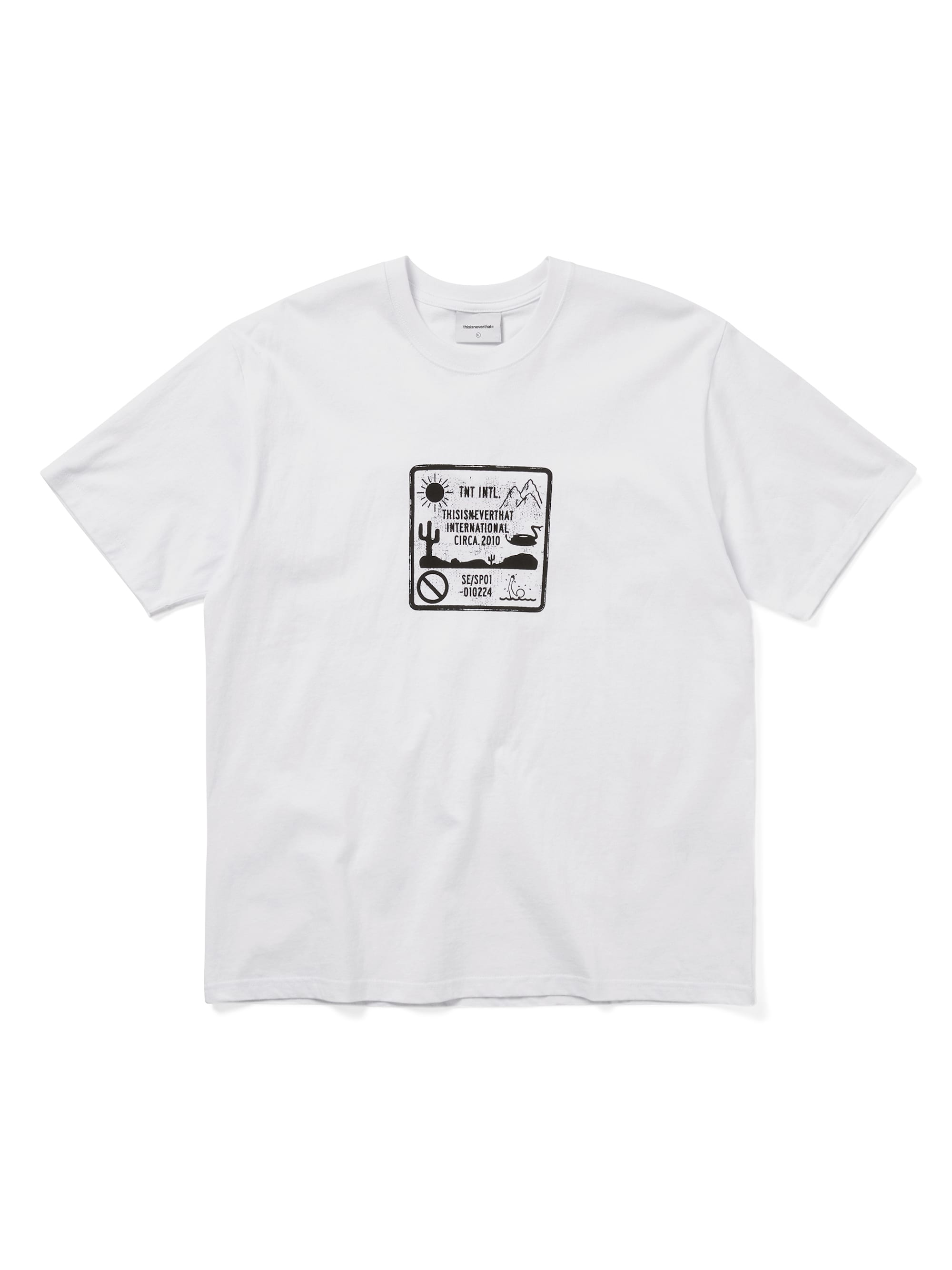 thisisneverthat - Caution Sign Tee (White) product image 1 | TRAB K-Fashion Australia