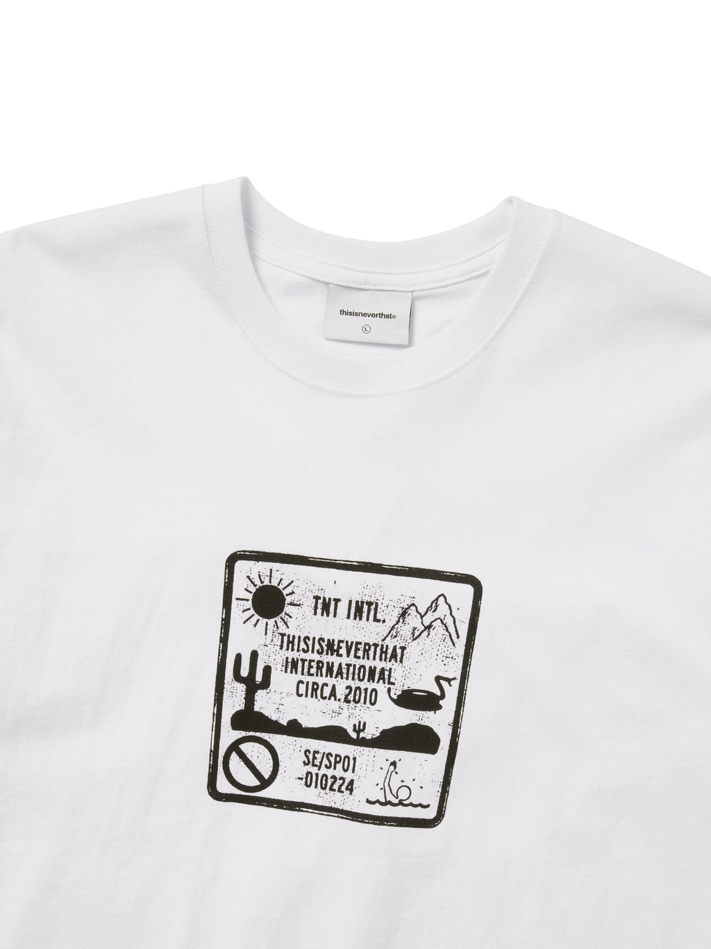 thisisneverthat - Caution Sign Tee (White) product image 2 | TRAB K-Fashion Australia