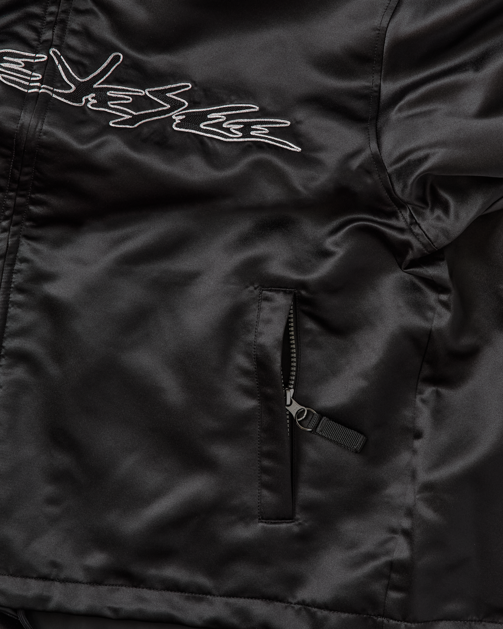 yeseyesee - Chain Stitch Logo Coach Jacket (Black) product image 5 | TRAB K-Fashion Australia