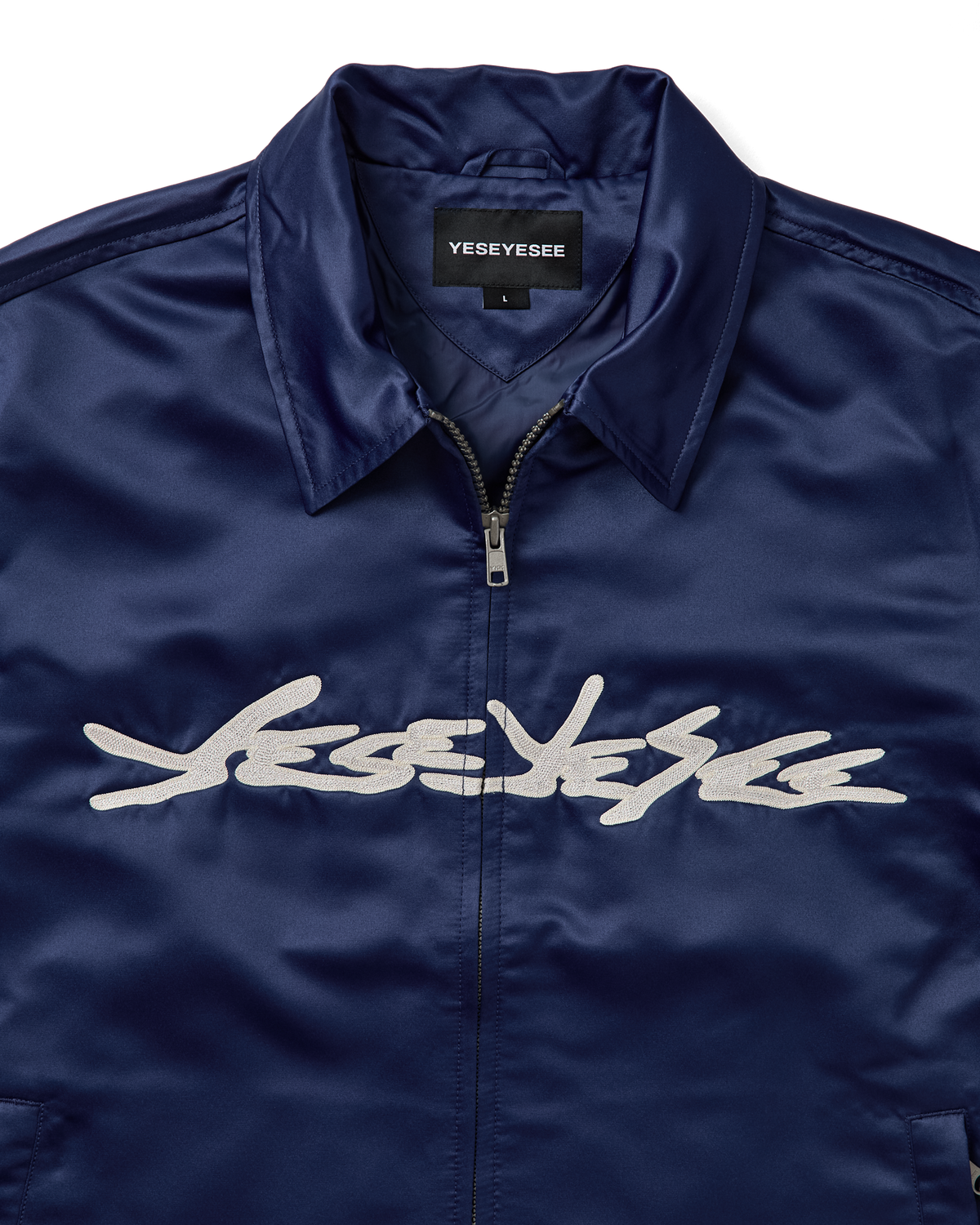 yeseyesee - Chain Stitch Logo Coach Jacket (Navy) product image 3 | TRAB K-Fashion Australia