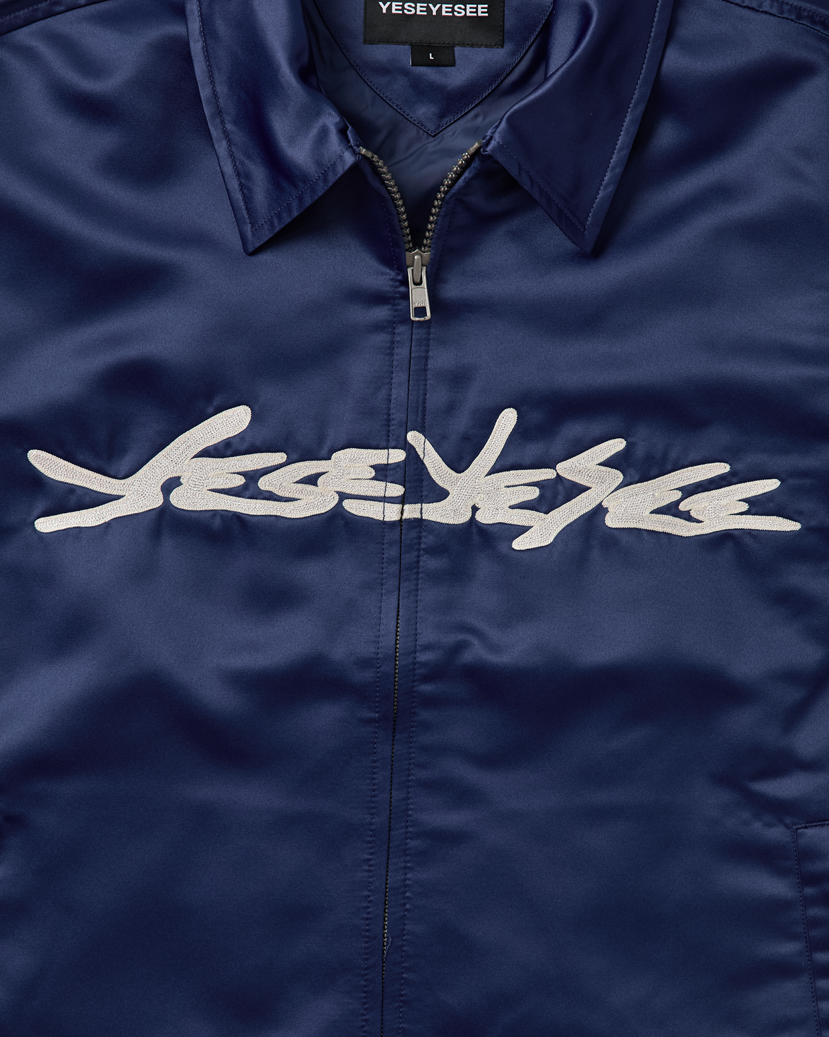 yeseyesee - Chain Stitch Logo Coach Jacket (Navy) product image 4 | TRAB K-Fashion Australia