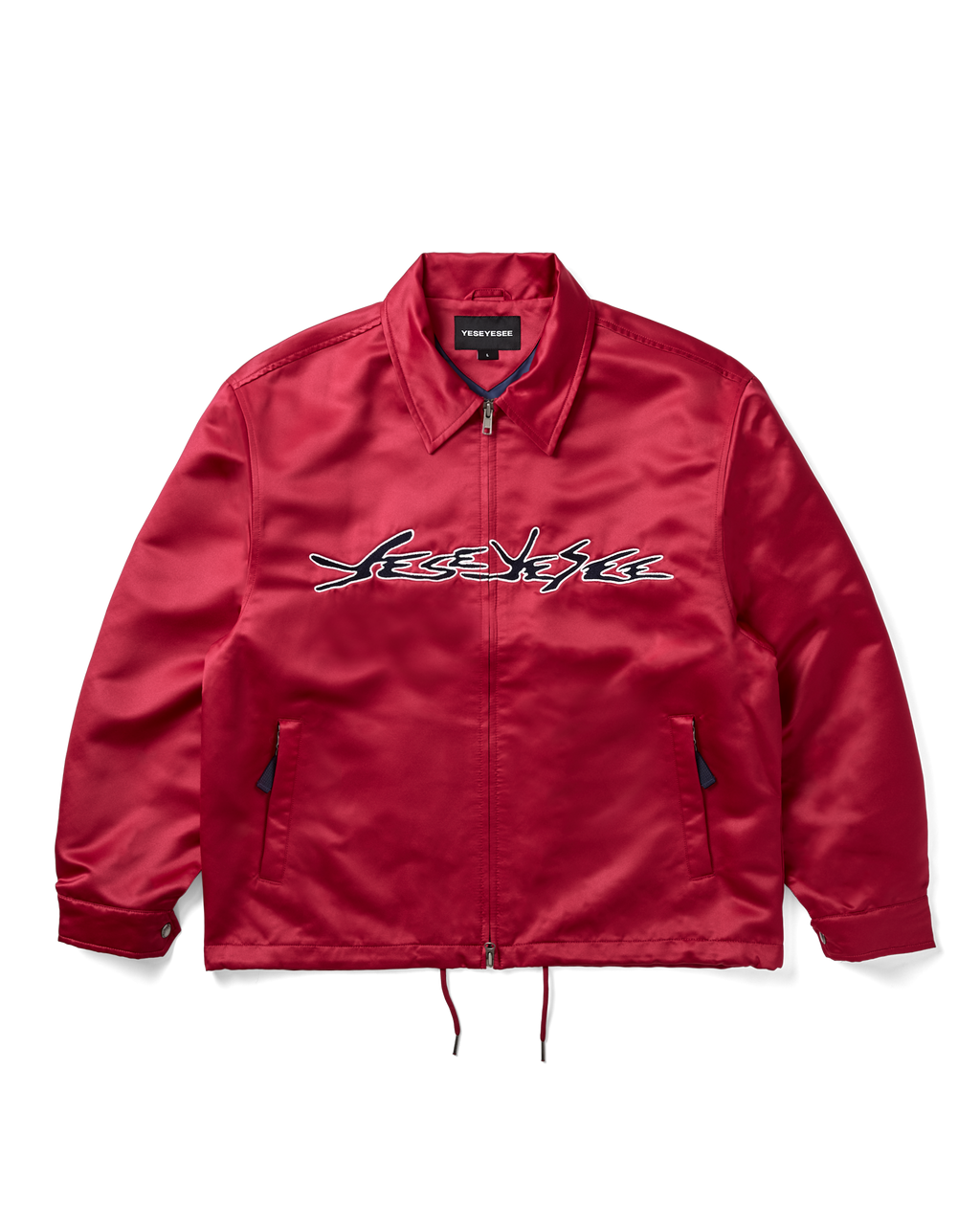 yeseyesee - Chain Stitch Logo Coach Jacket (Red) product image 1 | TRAB K-Fashion Australia
