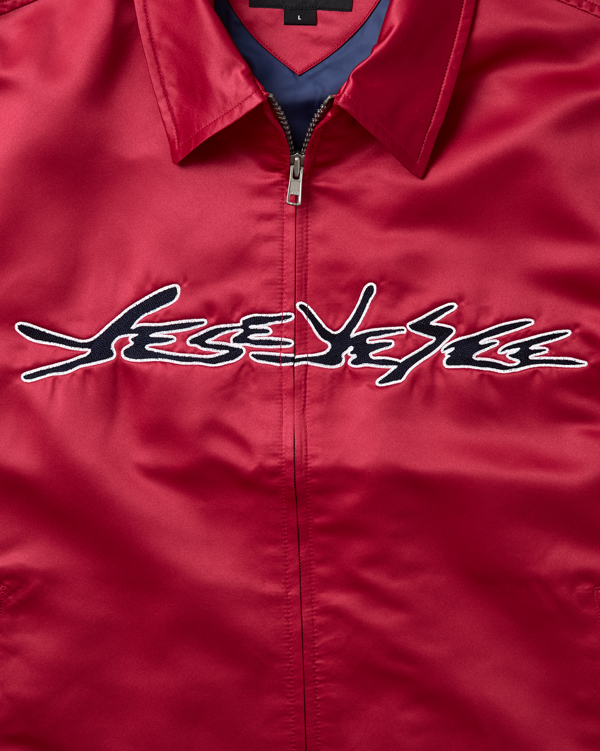 yeseyesee - Chain Stitch Logo Coach Jacket (Red) product image 4 | TRAB K-Fashion Australia