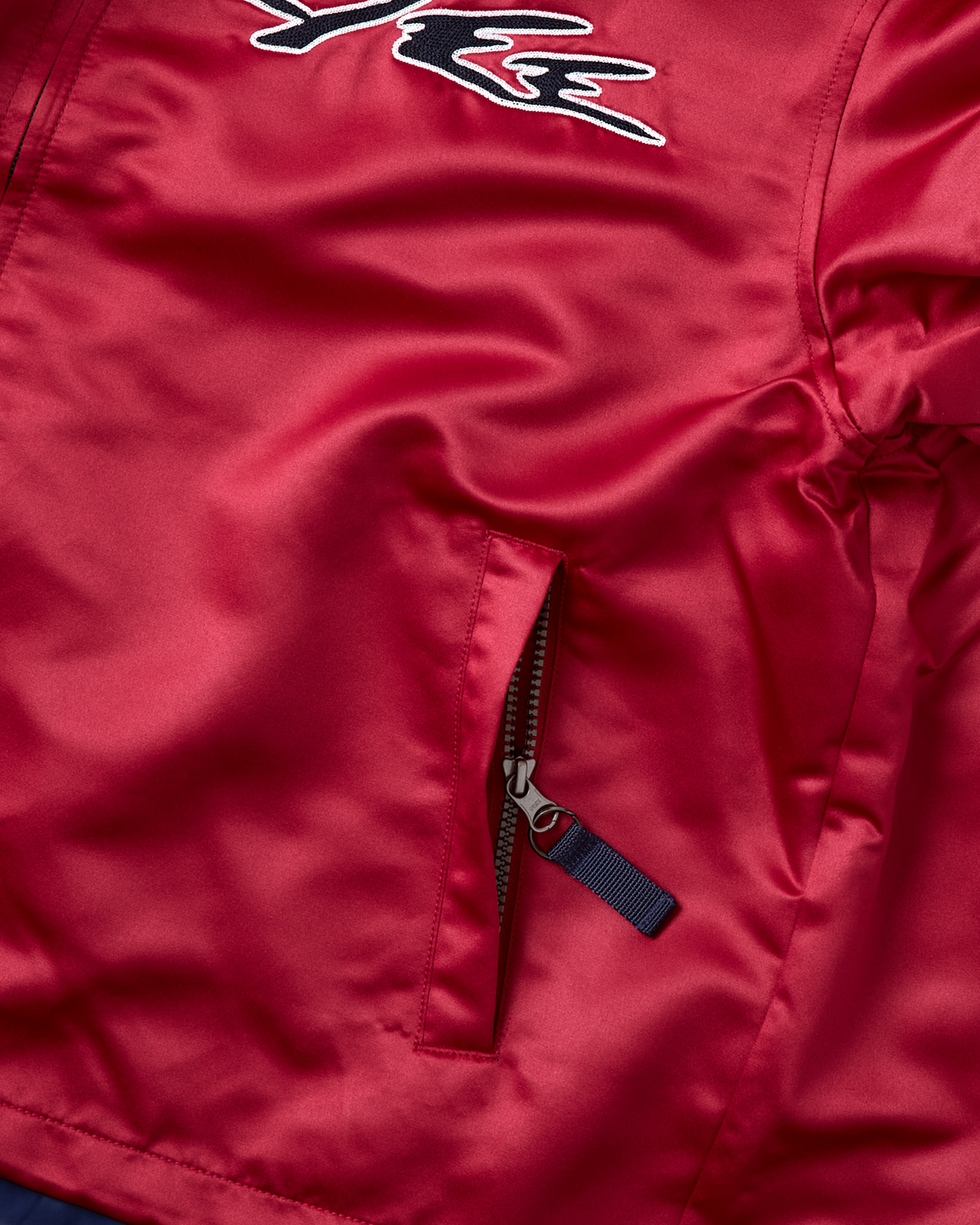 yeseyesee - Chain Stitch Logo Coach Jacket (Red) product image 5 | TRAB K-Fashion Australia