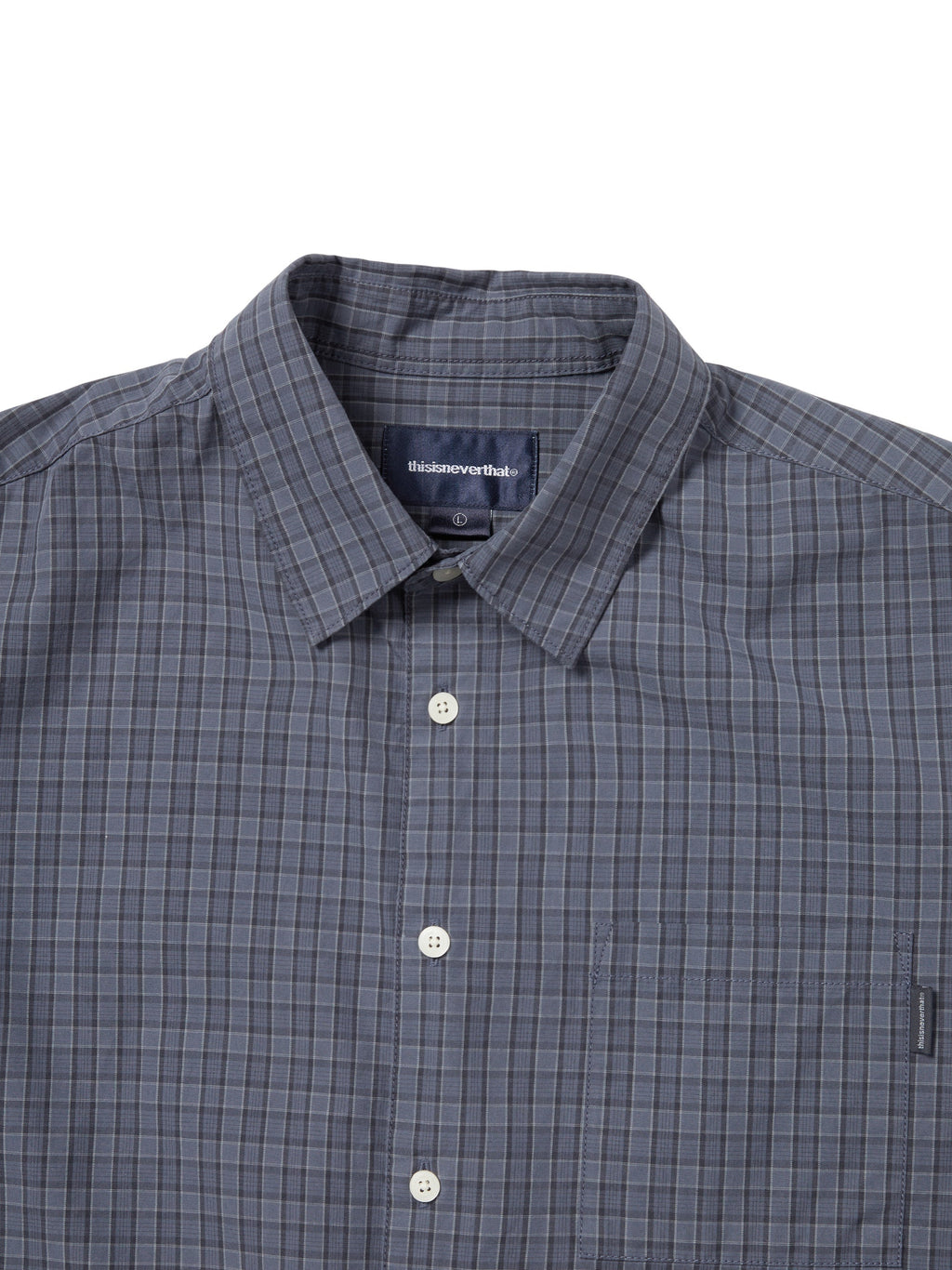 thisisneverthat - Check S/S Shirt (Navy) product image 2 | TRAB K-Fashion Australia