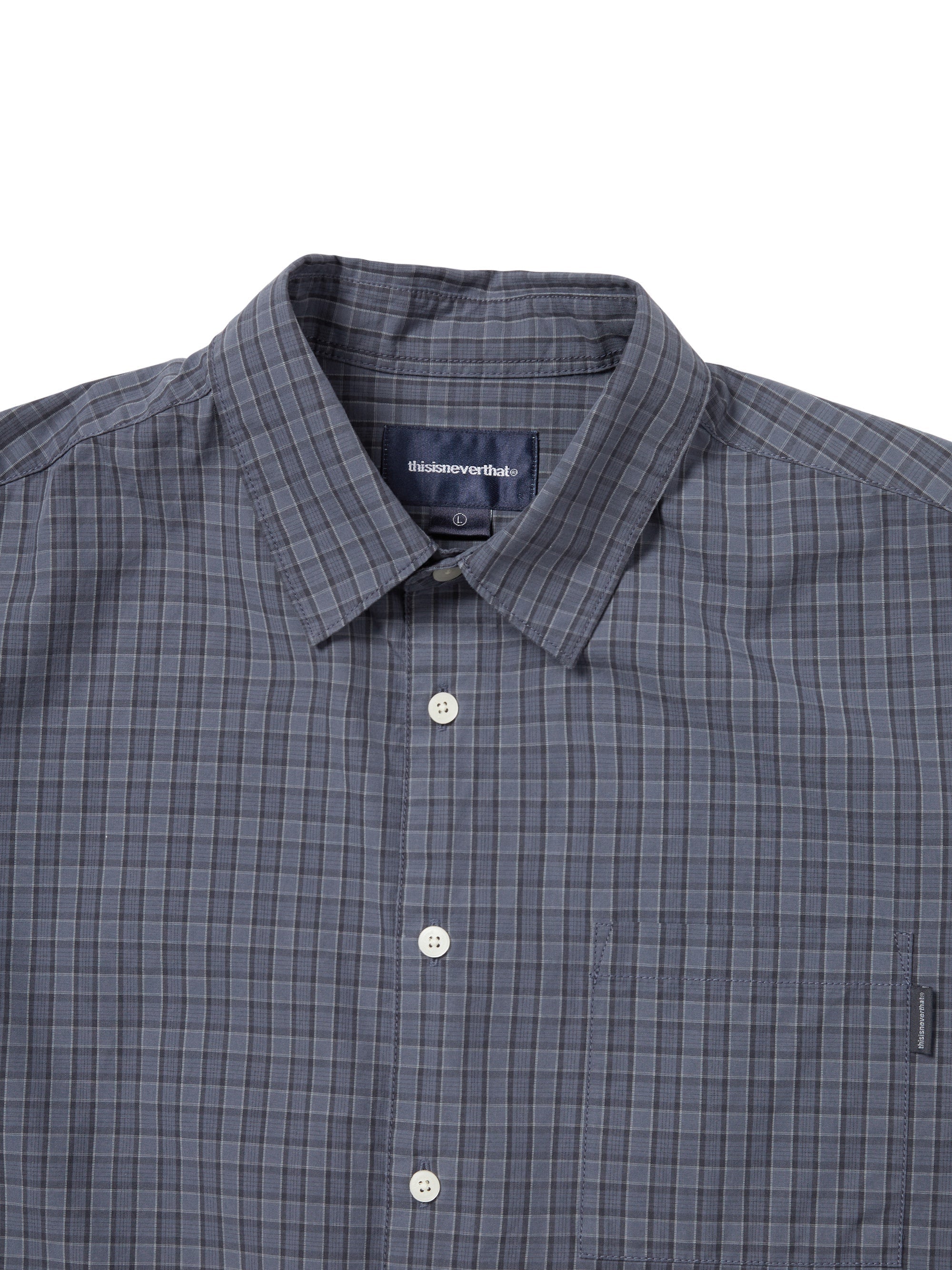 thisisneverthat - Check S/S Shirt (Navy) product image 2 | TRAB K-Fashion Australia