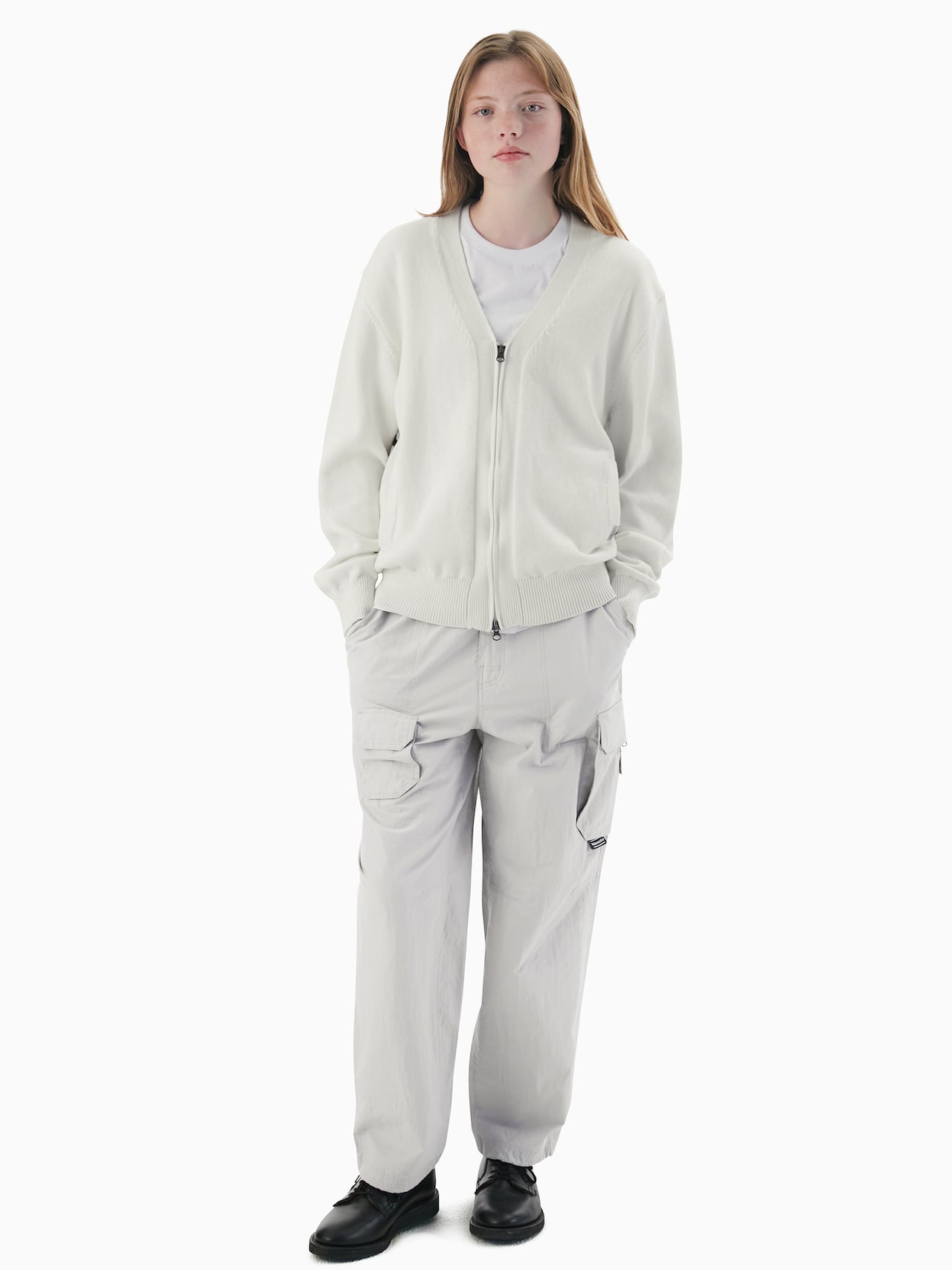 thisisneverthat - Chess Zip Cardigan (White) product image 9 | TRAB K-Fashion Australia