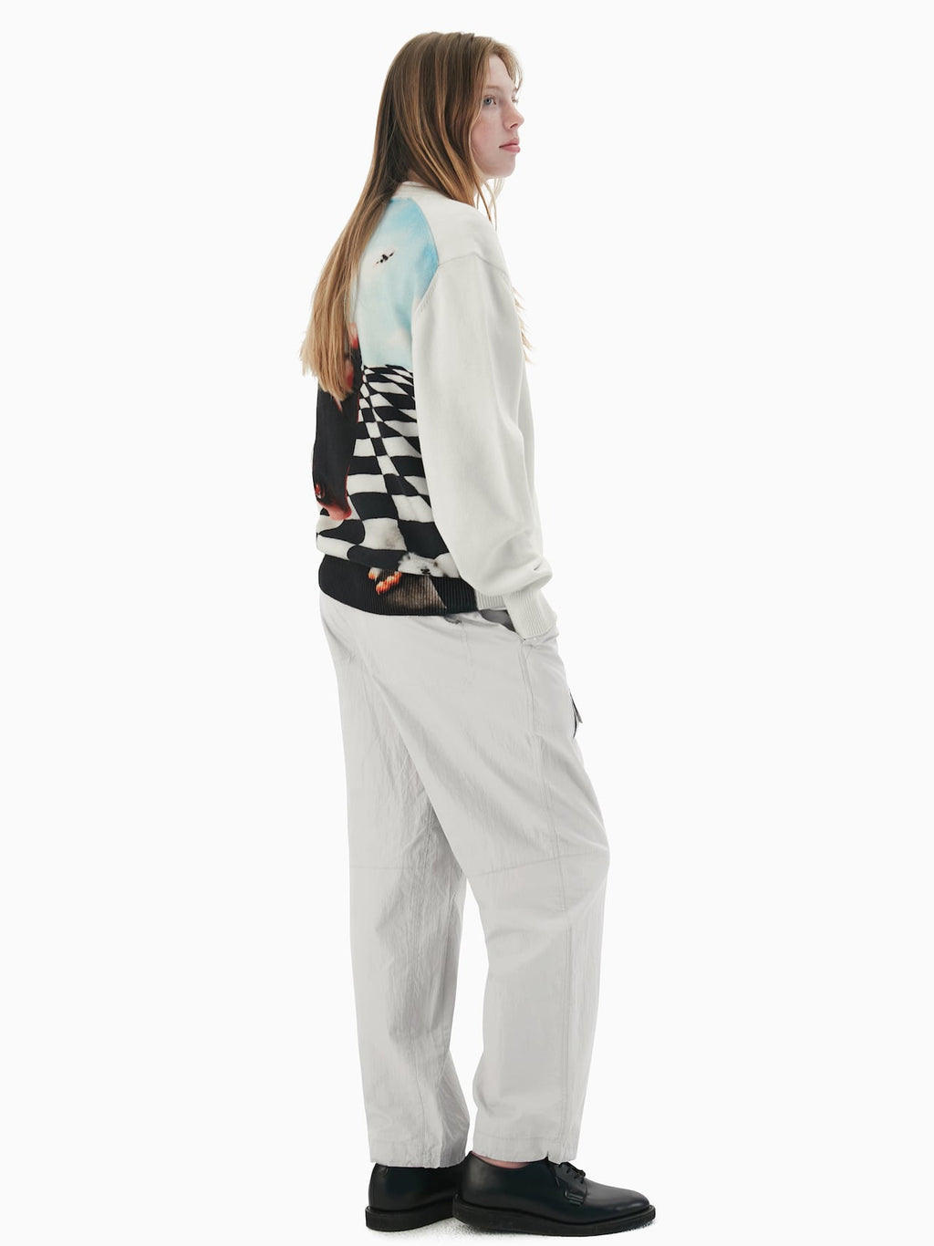 thisisneverthat - Chess Zip Cardigan (White) product image 10 | TRAB K-Fashion Australia