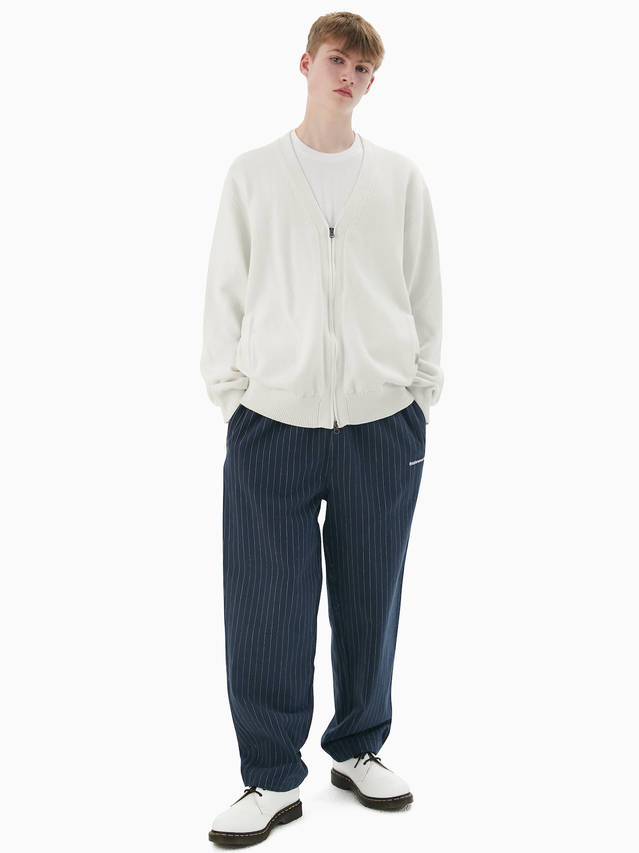 thisisneverthat - Chess Zip Cardigan (White) product image 7 | TRAB K-Fashion Australia