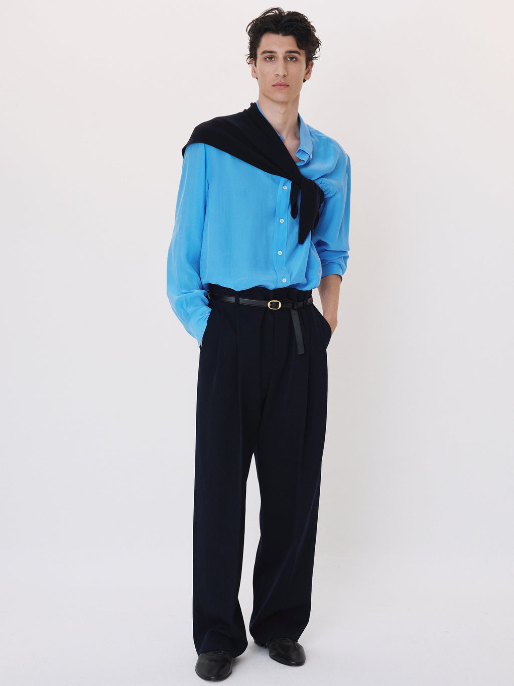 Recto - Classic Fluid Shirt (Turquoise Blue) product image 3 | TRAB K-Fashion Australia