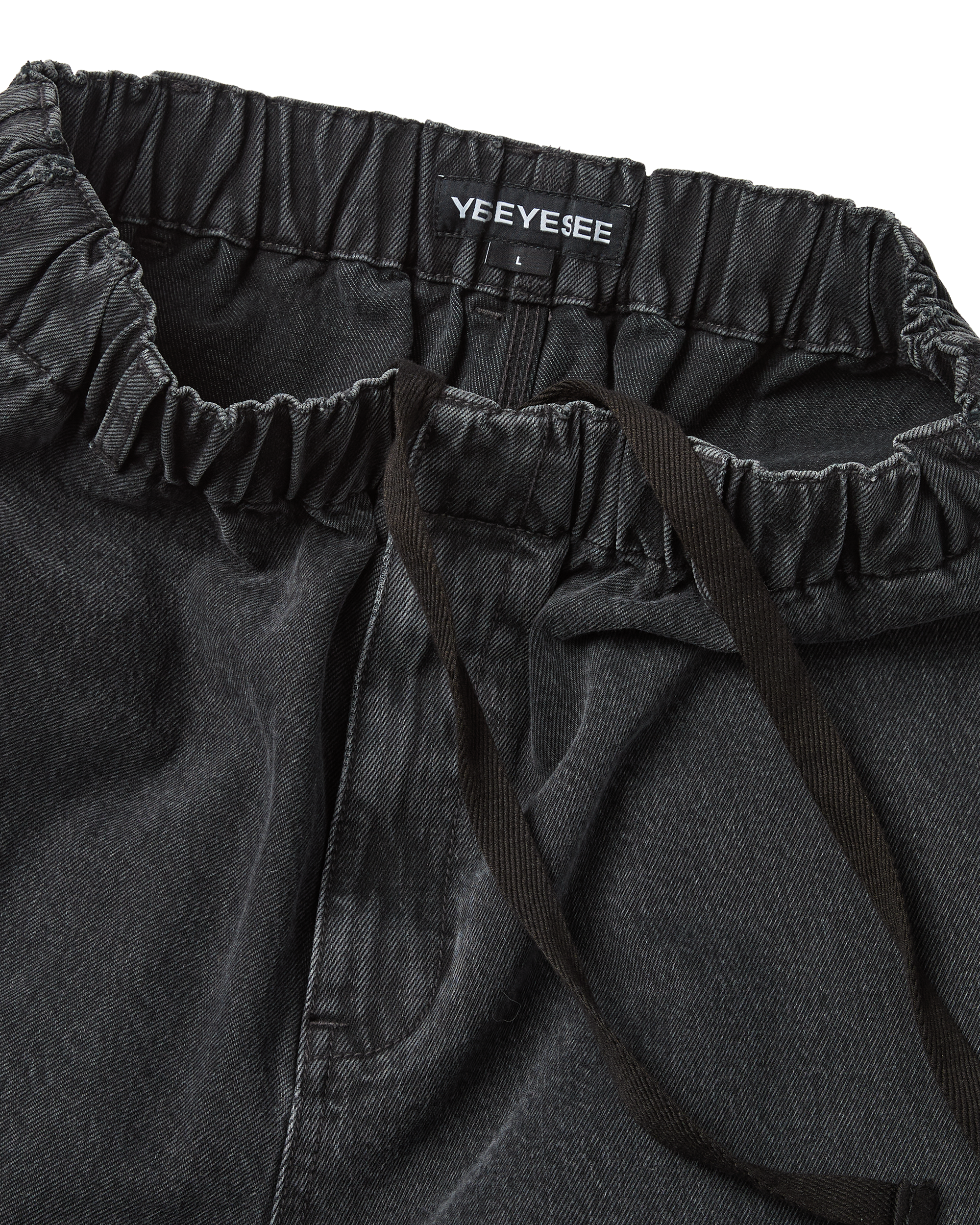 yeseyesee - Comfy Denim Carpenter Pants (Black) product image 3 | TRAB K-Fashion Australia