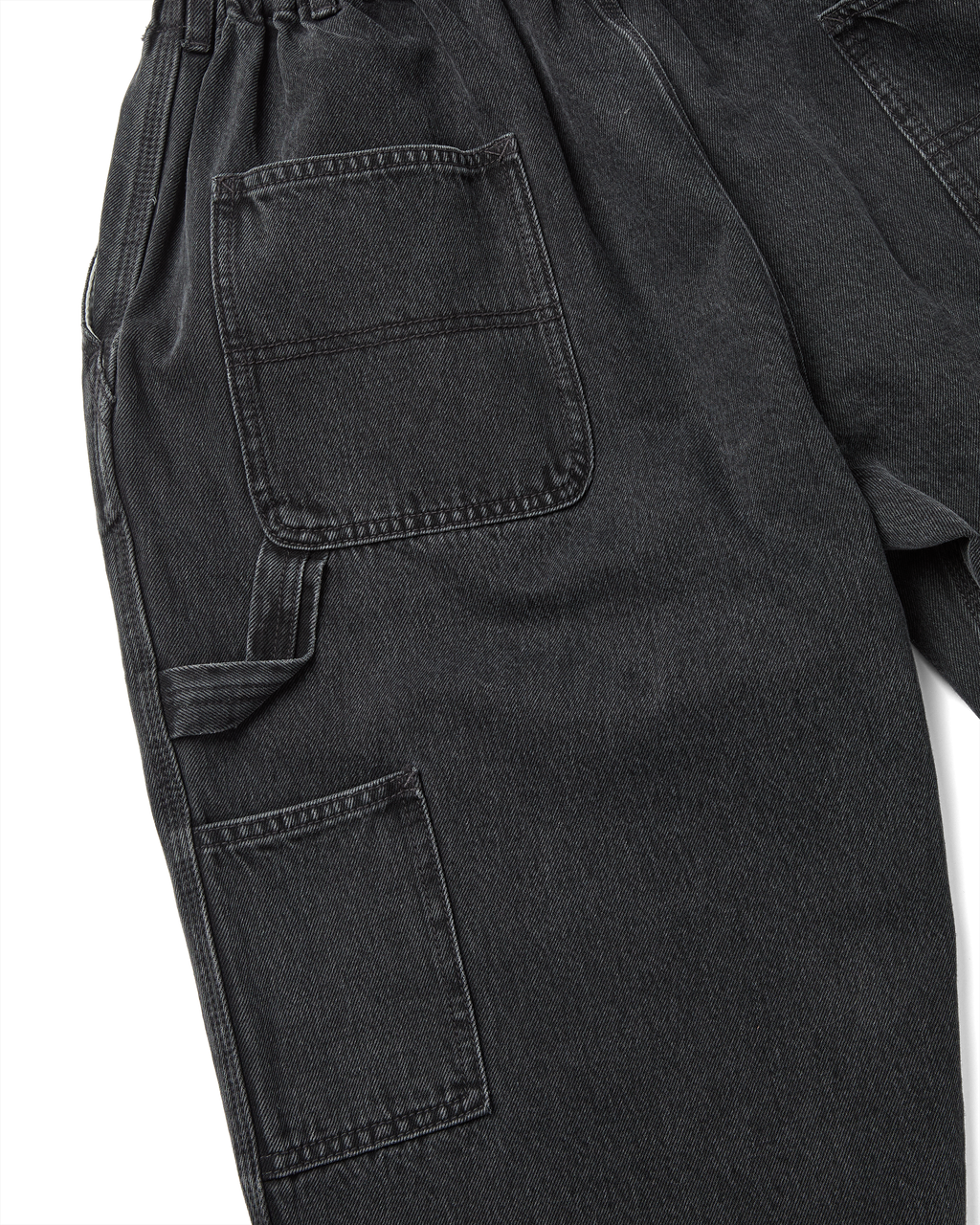 yeseyesee - Comfy Denim Carpenter Pants (Black) product image 5 | TRAB K-Fashion Australia