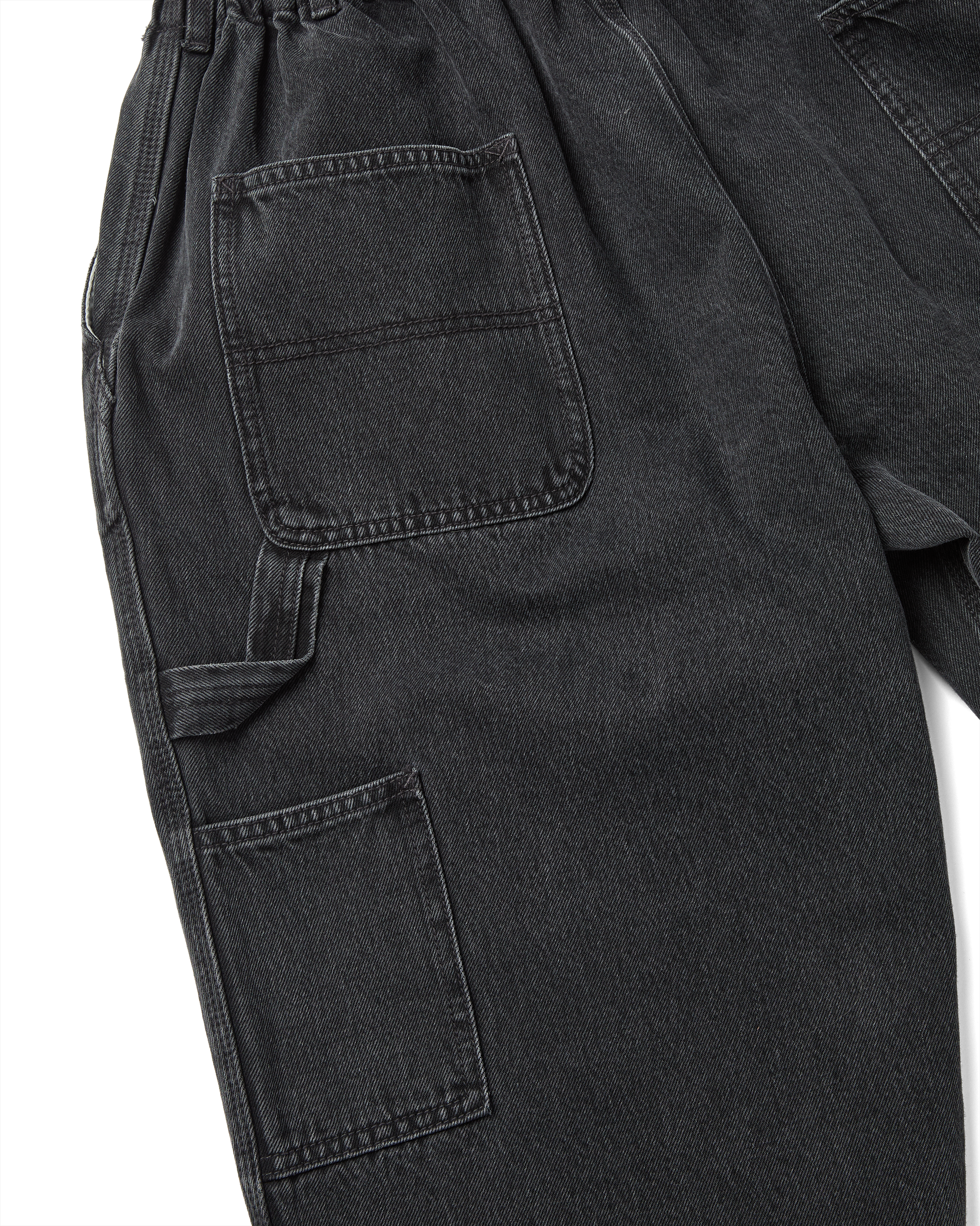 yeseyesee - Comfy Denim Carpenter Pants (Black) product image 5 | TRAB K-Fashion Australia