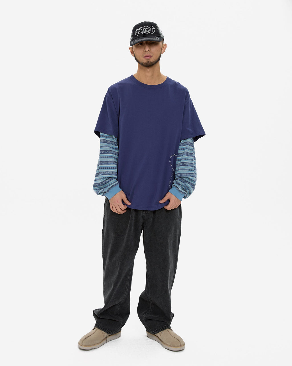 yeseyesee - Comfy Denim Carpenter Pants (Black) product image 7 | TRAB K-Fashion Australia
