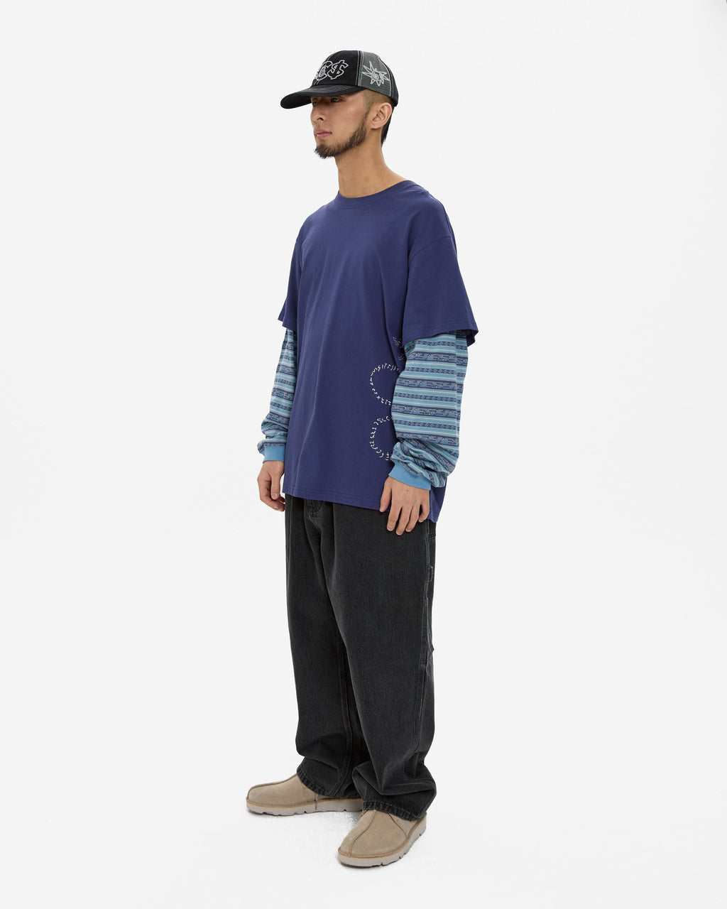 yeseyesee - Comfy Denim Carpenter Pants (Black) product image 8 | TRAB K-Fashion Australia