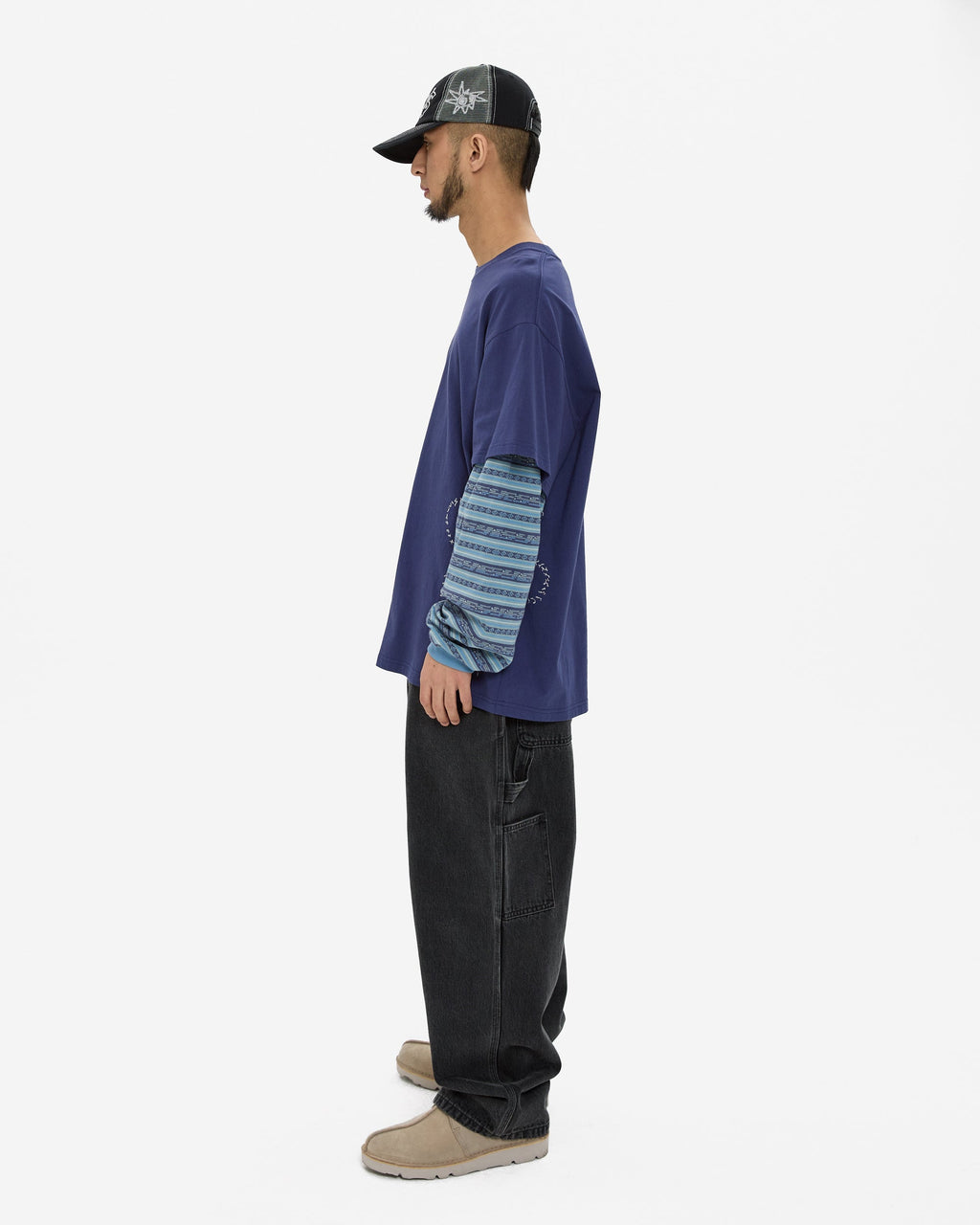 yeseyesee - Comfy Denim Carpenter Pants (Black) product image 9 | TRAB K-Fashion Australia