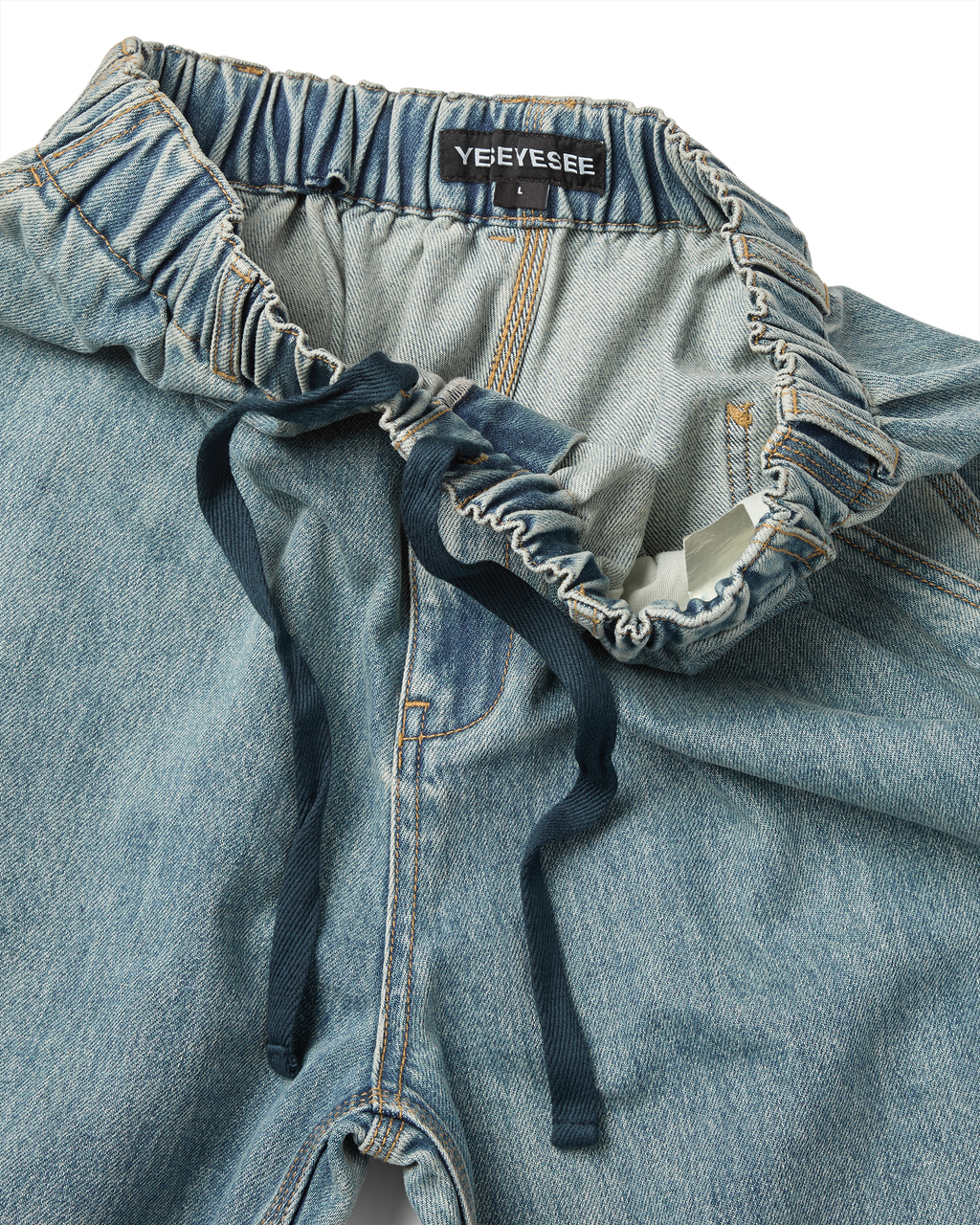yeseyesee - Comfy Denim Carpenter Pants (Light Indigo) product image 3 | TRAB K-Fashion Australia