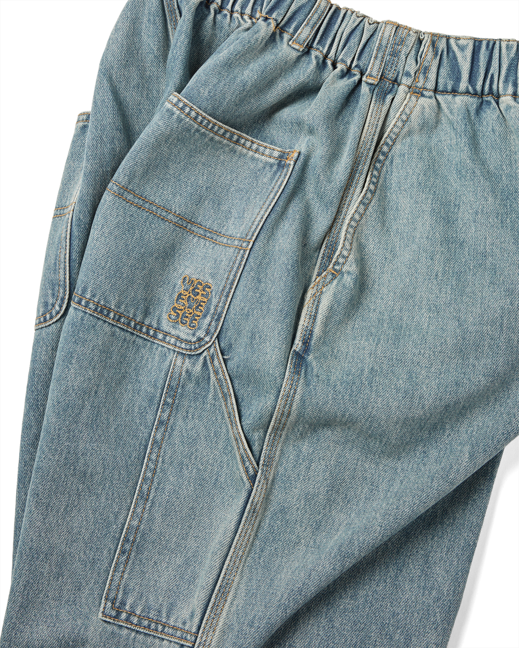 yeseyesee - Comfy Denim Carpenter Pants (Light Indigo) product image 4 | TRAB K-Fashion Australia