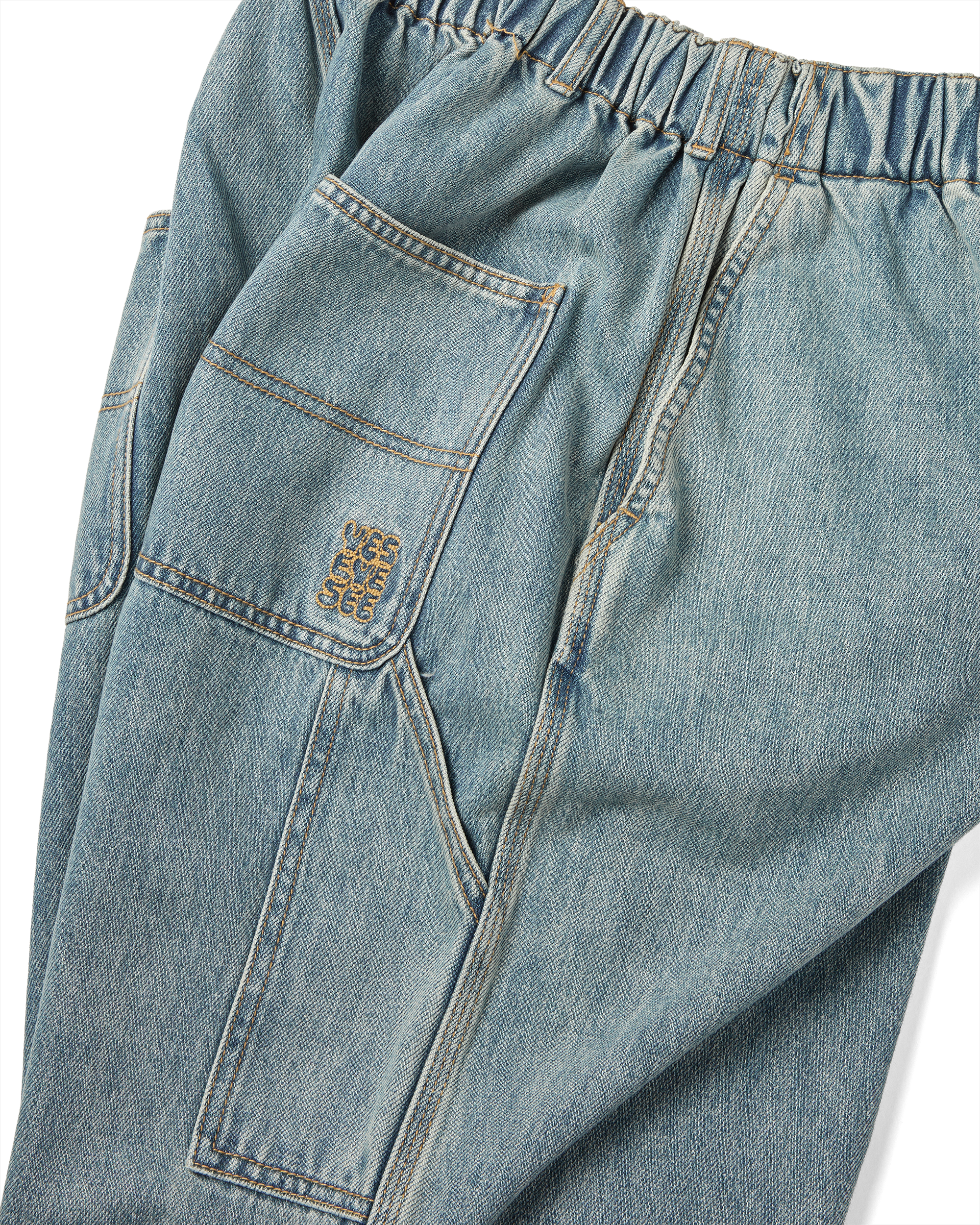 yeseyesee - Comfy Denim Carpenter Pants (Light Indigo) product image 4 | TRAB K-Fashion Australia
