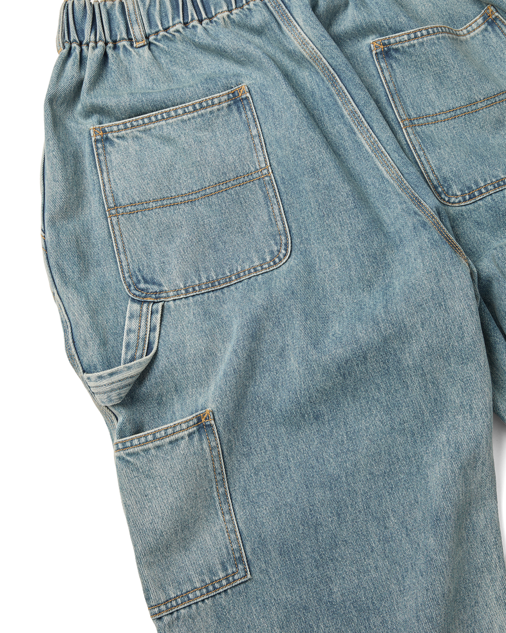 yeseyesee - Comfy Denim Carpenter Pants (Light Indigo) product image 5 | TRAB K-Fashion Australia