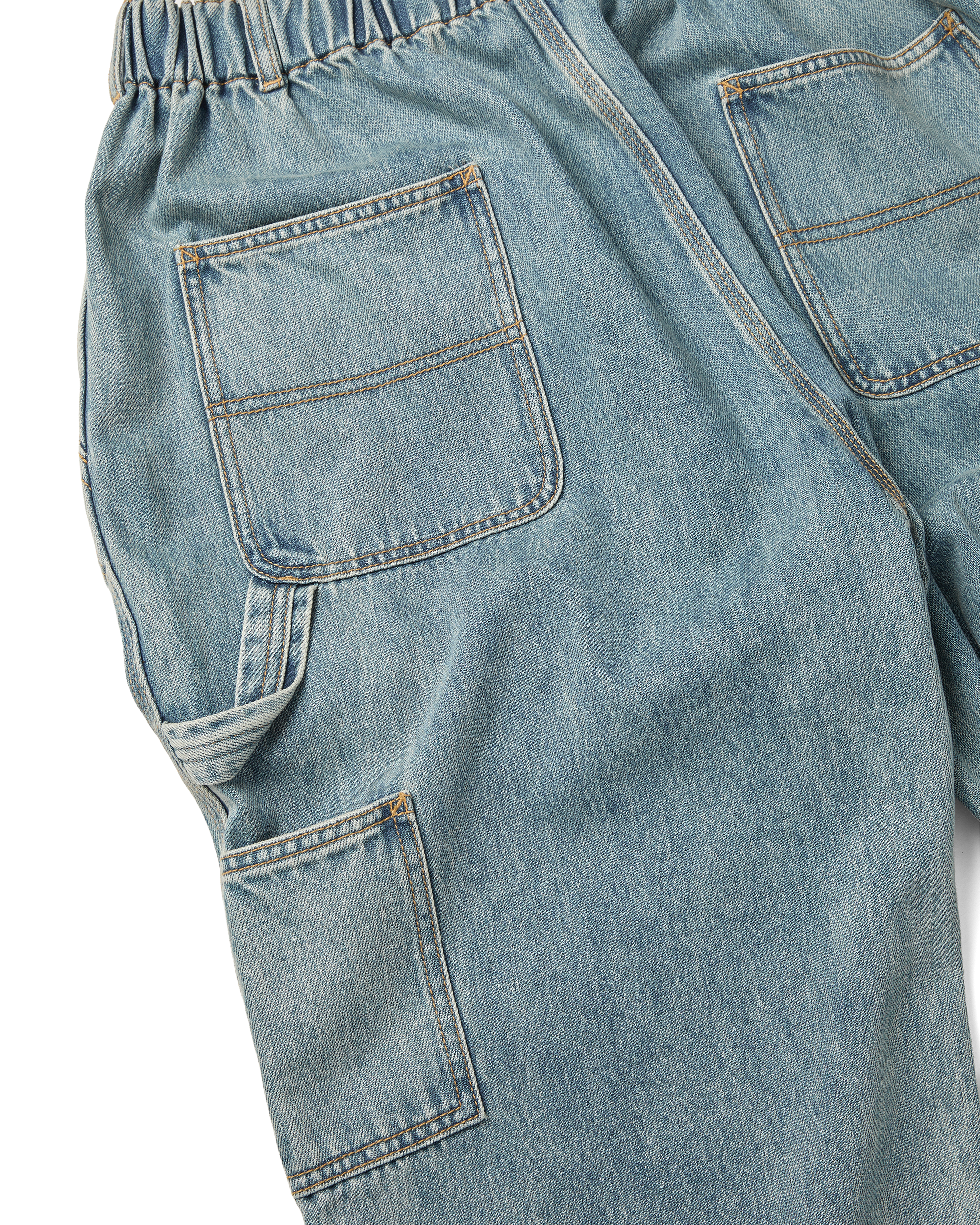 yeseyesee - Comfy Denim Carpenter Pants (Light Indigo) product image 5 | TRAB K-Fashion Australia