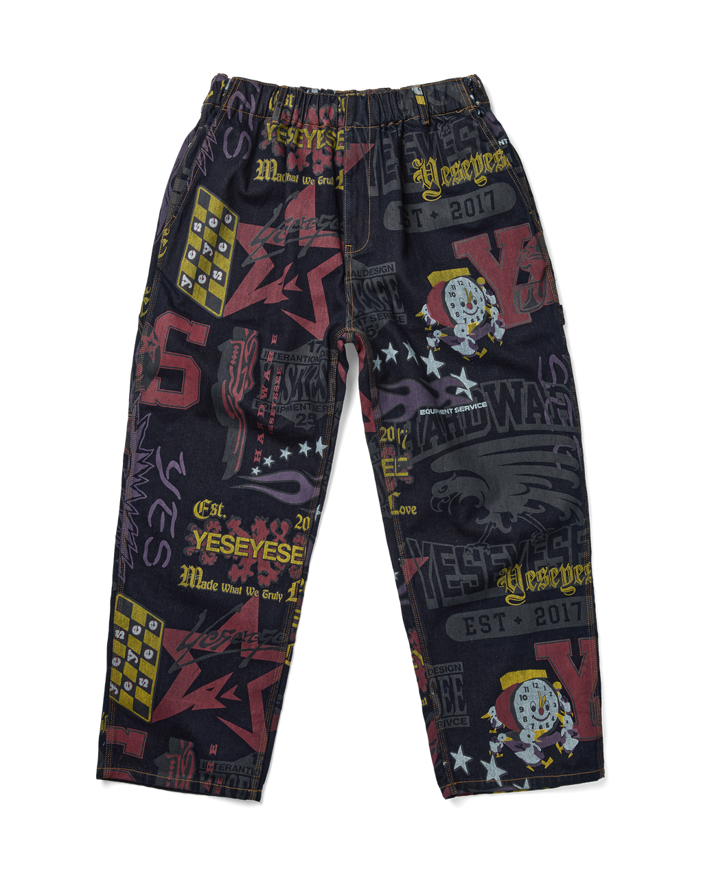 yeseyesee - Comfy Denim Carpenter Pants (Multi) product image 1 | TRAB K-Fashion Australia