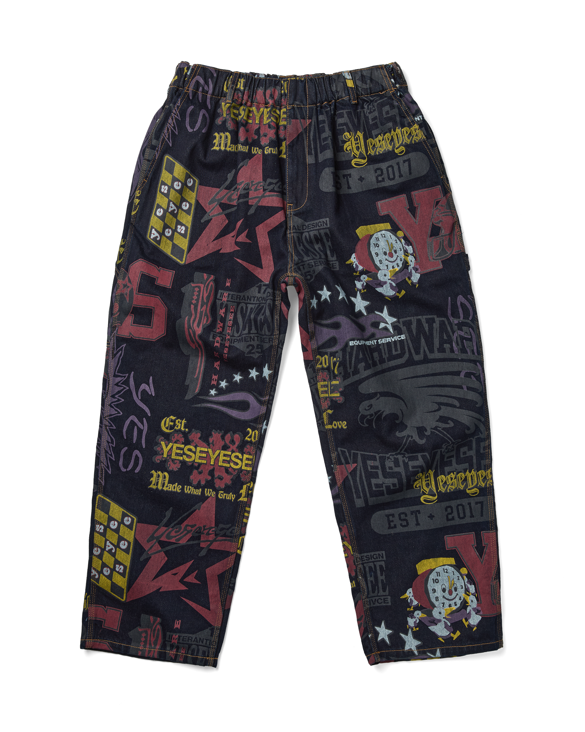yeseyesee - Comfy Denim Carpenter Pants (Multi) product image 1 | TRAB K-Fashion Australia