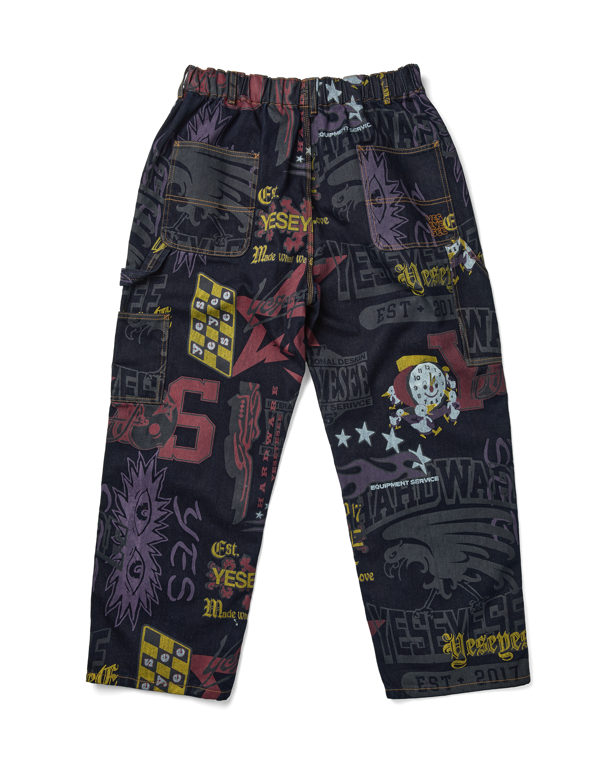 yeseyesee - Comfy Denim Carpenter Pants (Multi) product image 2 | TRAB K-Fashion Australia