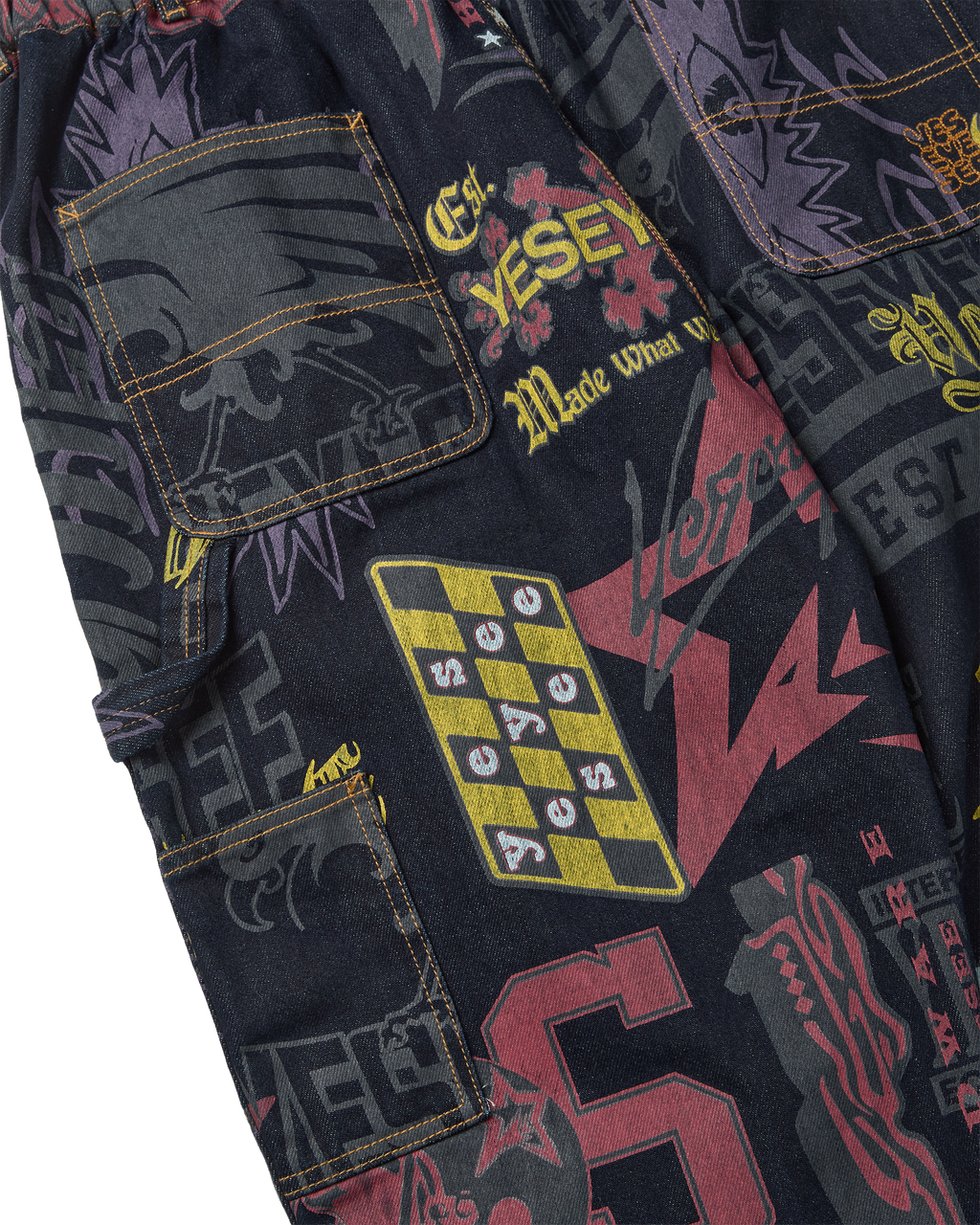 yeseyesee - Comfy Denim Carpenter Pants (Multi) product image 5 | TRAB K-Fashion Australia