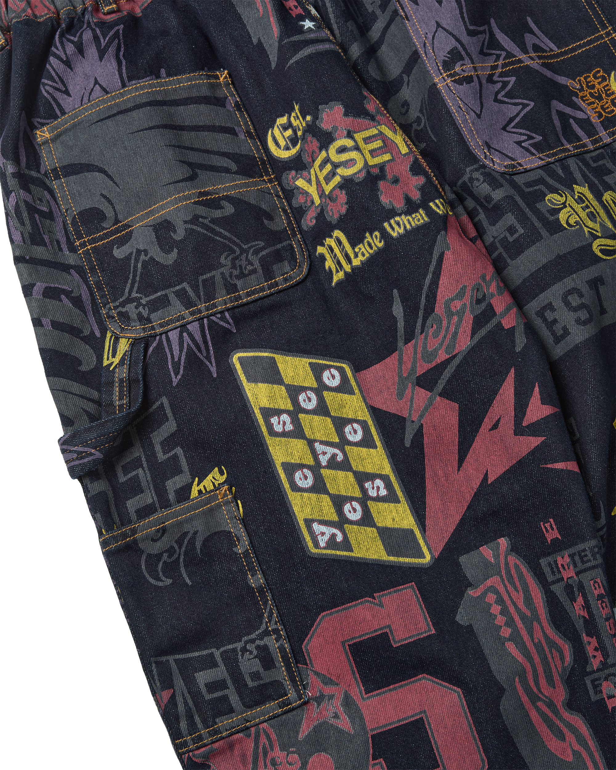 yeseyesee - Comfy Denim Carpenter Pants (Multi) product image 5 | TRAB K-Fashion Australia