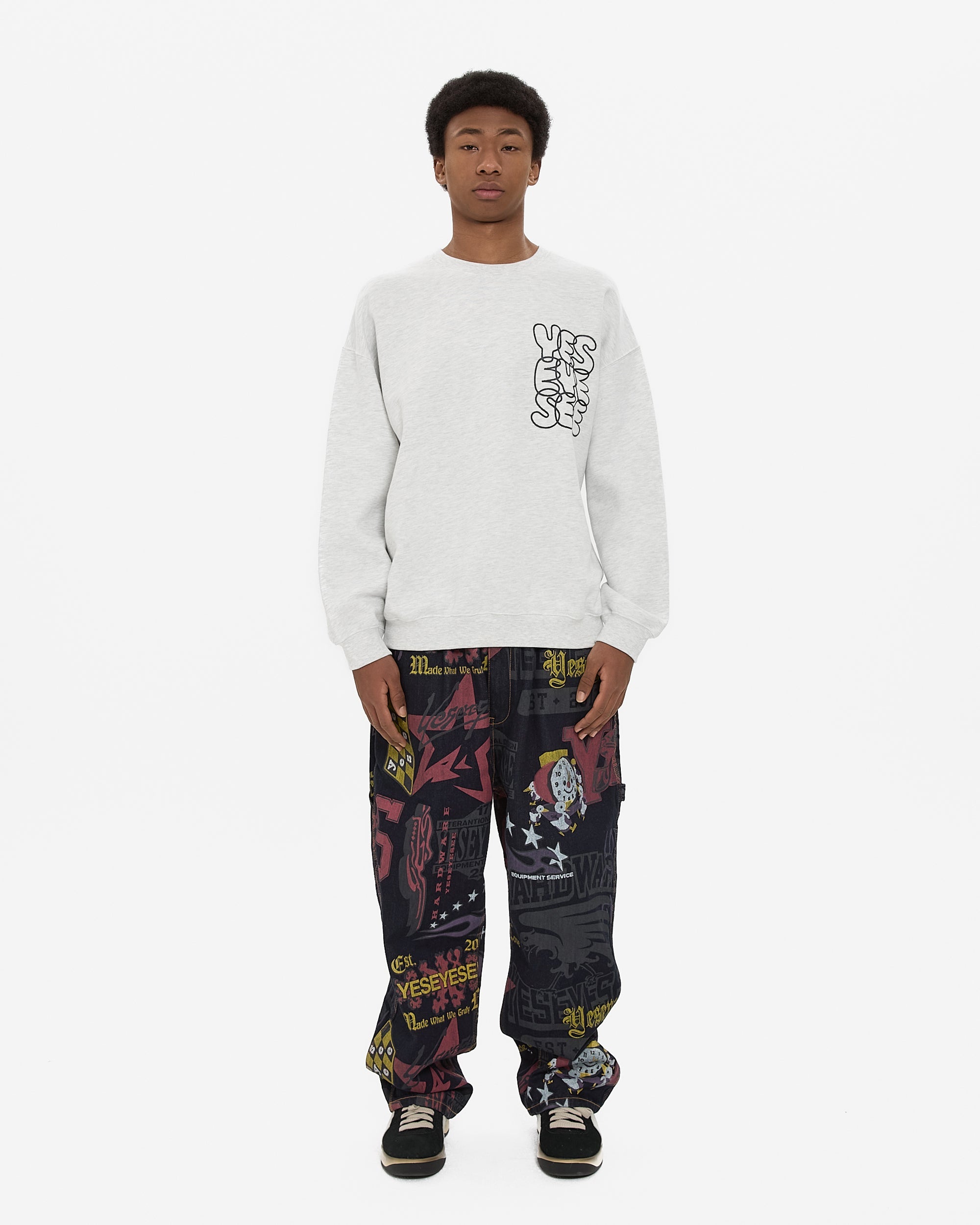 yeseyesee - Comfy Denim Carpenter Pants (Multi) product image 8 | TRAB K-Fashion Australia