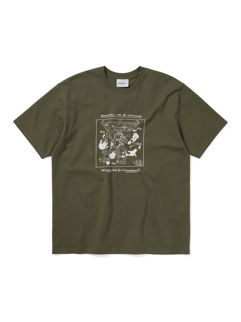 thisisneverthat - Confusing Basketball Tee (Olive) product image 1 | TRAB K-Fashion Australia