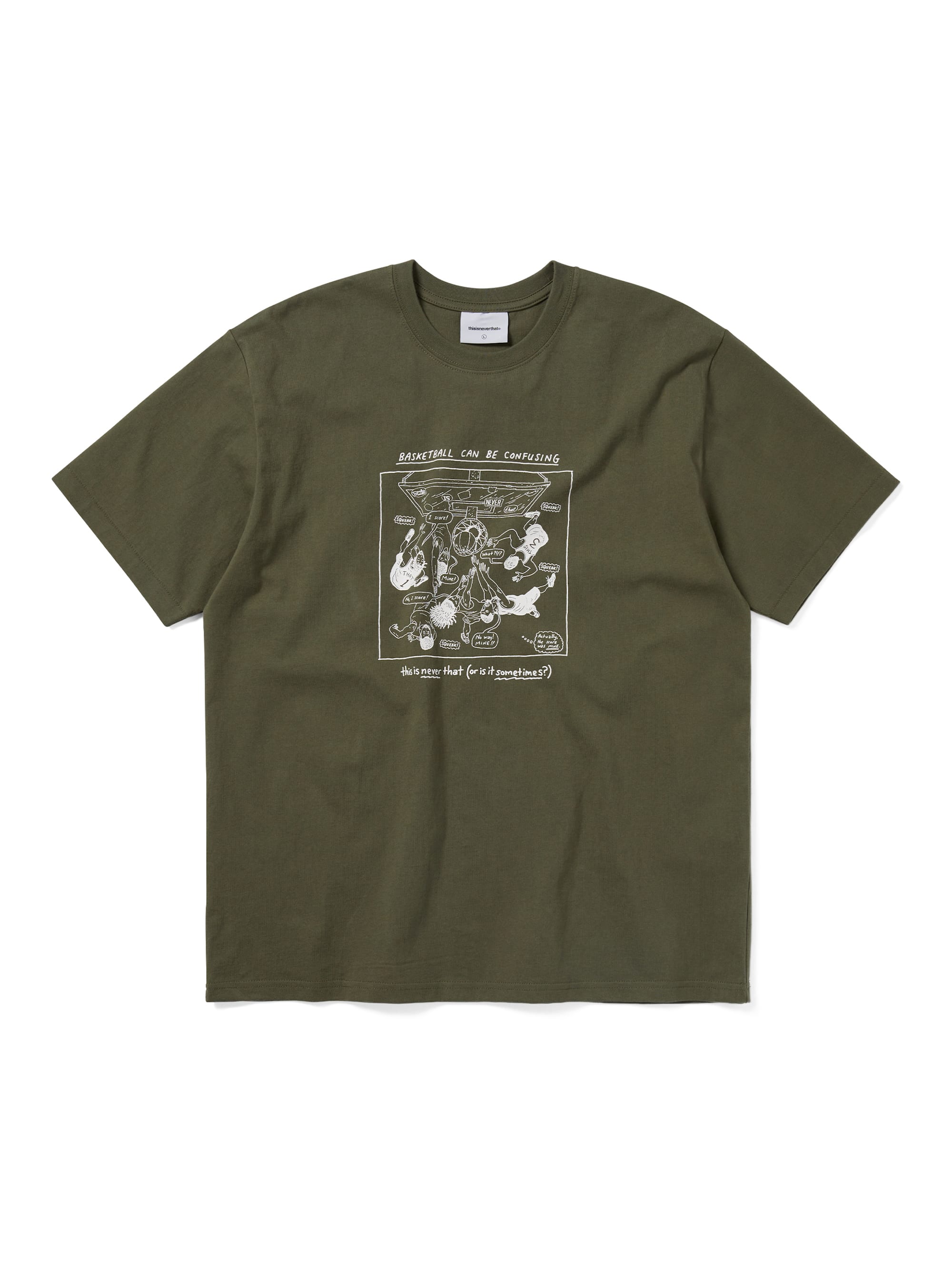 thisisneverthat - Confusing Basketball Tee (Olive) product image 1 | TRAB K-Fashion Australia