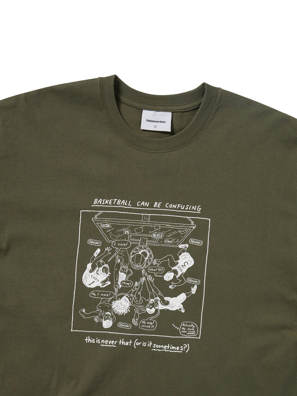 thisisneverthat - Confusing Basketball Tee (Olive) product image 2 | TRAB K-Fashion Australia